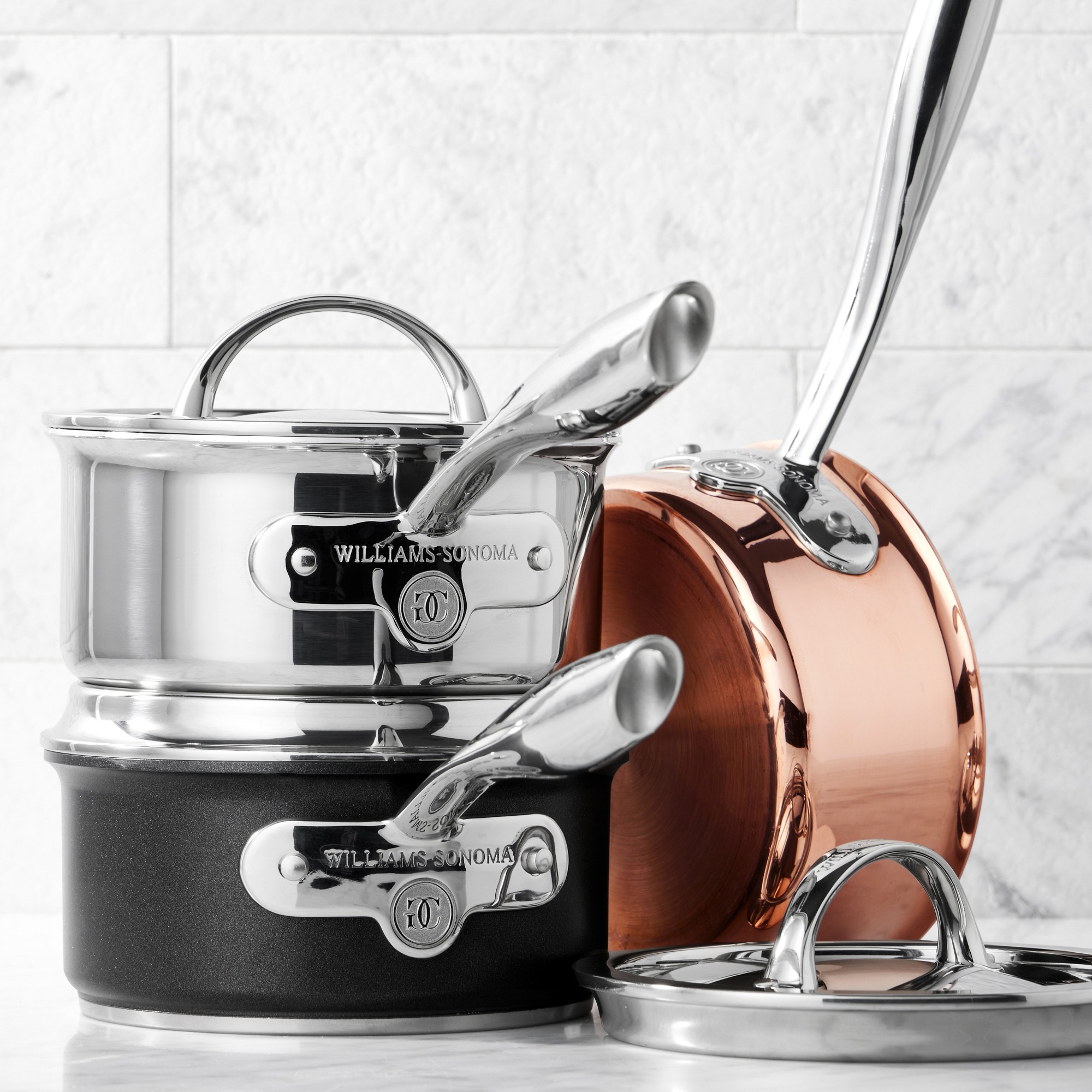 Williams Sonoma Signature Thermo-Clad™ Nonstick Covered Saucepan