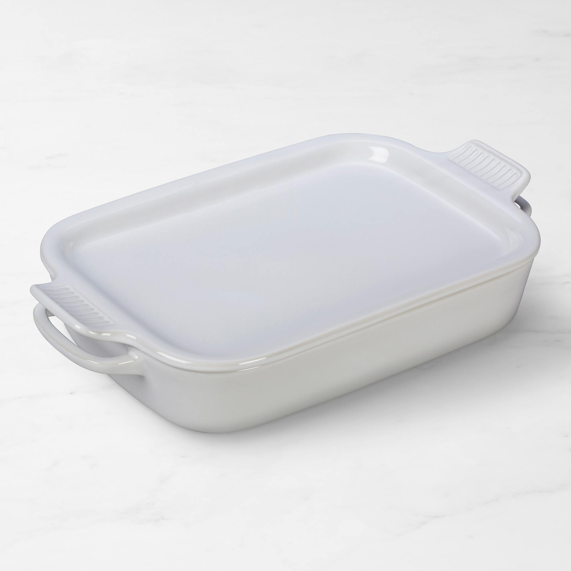 Le Creuset Stoneware Rectangular Baker with Platter Lid, 2 3/4 Qt.
