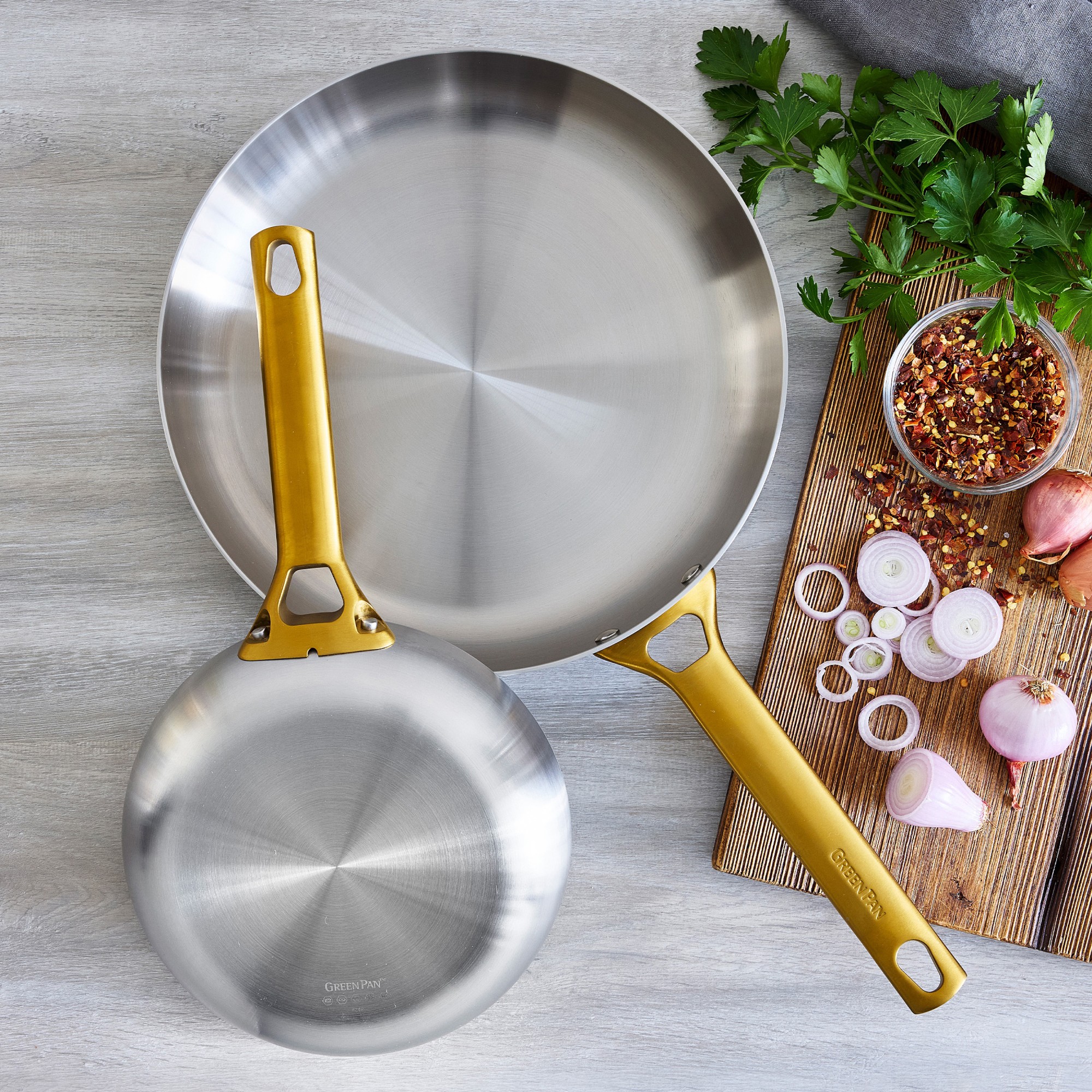 GreenPan™ Reserve Uncoated Stainless-Steel 10-Piece Cookware Set