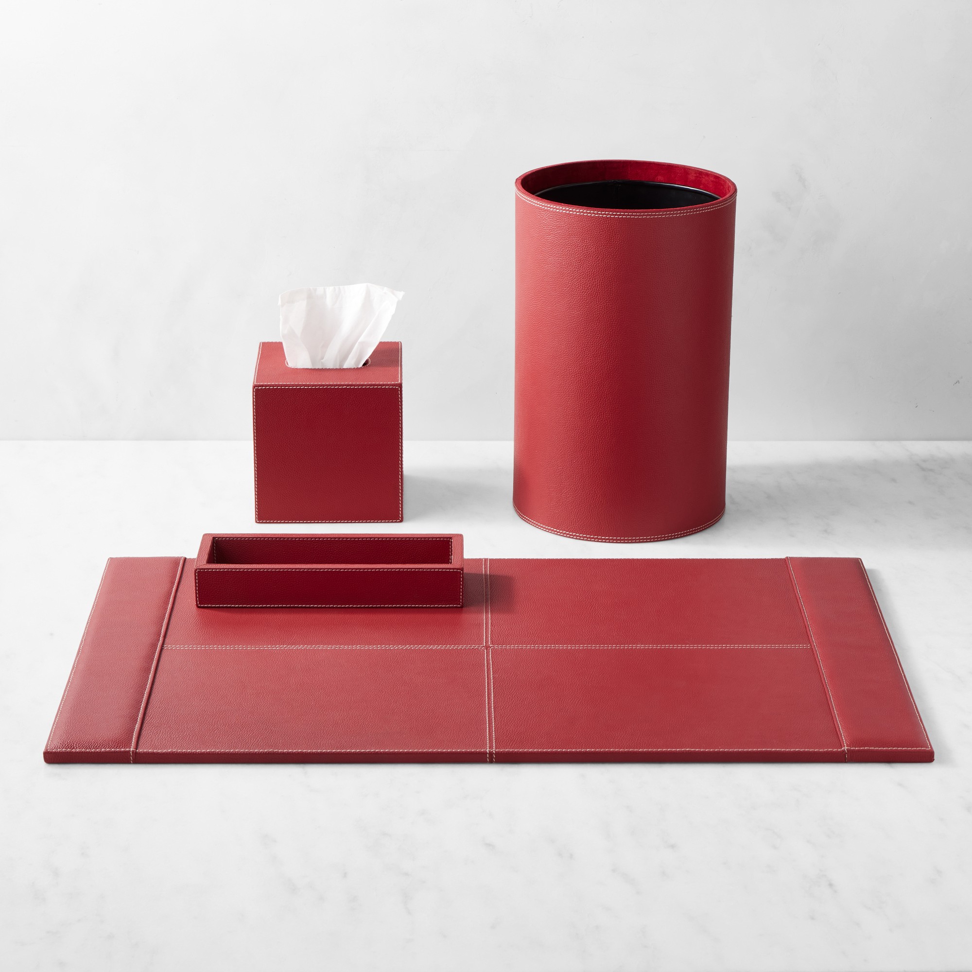 THE GEORGE x Williams Sonoma Home Leather Tissue Box Holder