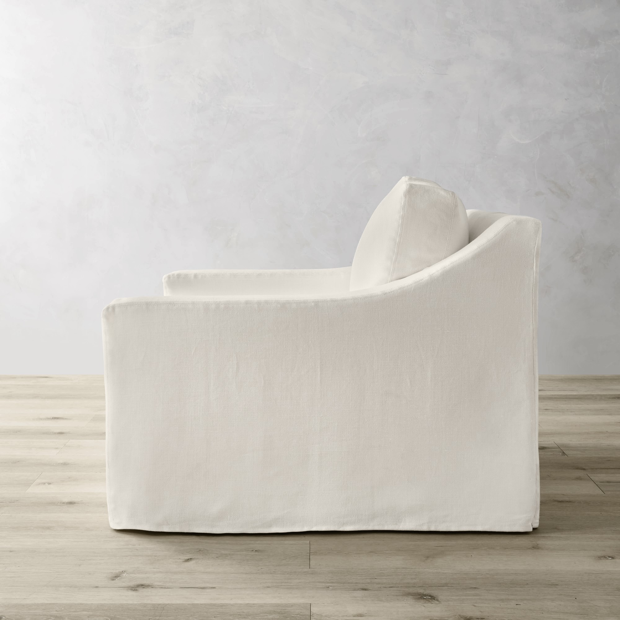 Ghent Slope Arm Slipcovered Swivel Chair