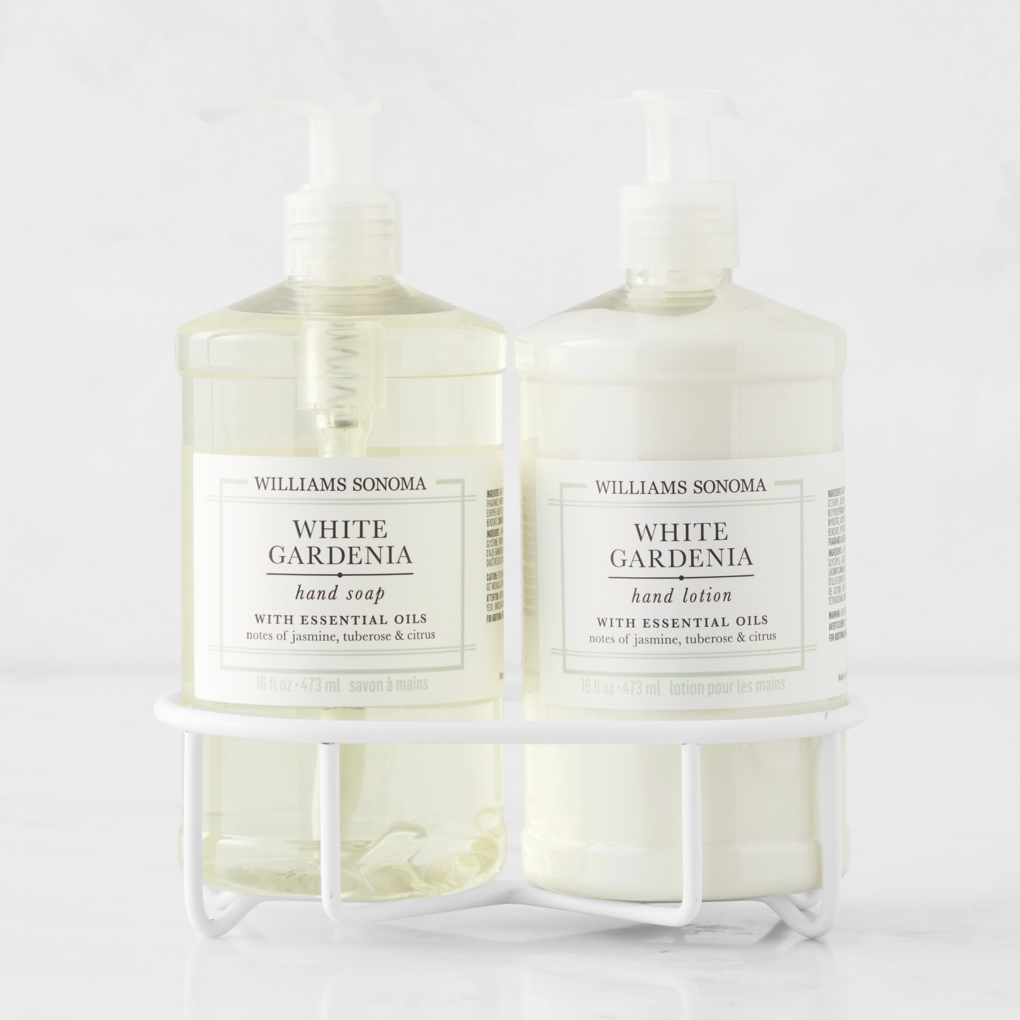 Williams Sonoma White Gardenia Hand Soap & Lotion 3-Piece Set