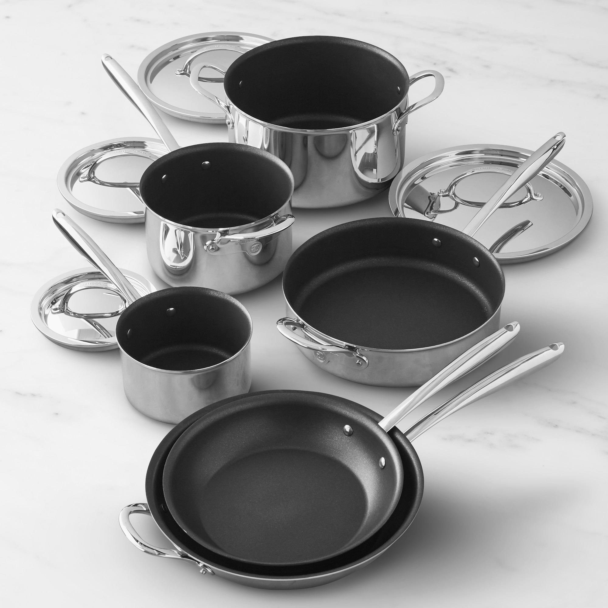 All-Clad D5® Stainless-Steel Nonstick 10-Piece Cookware Set