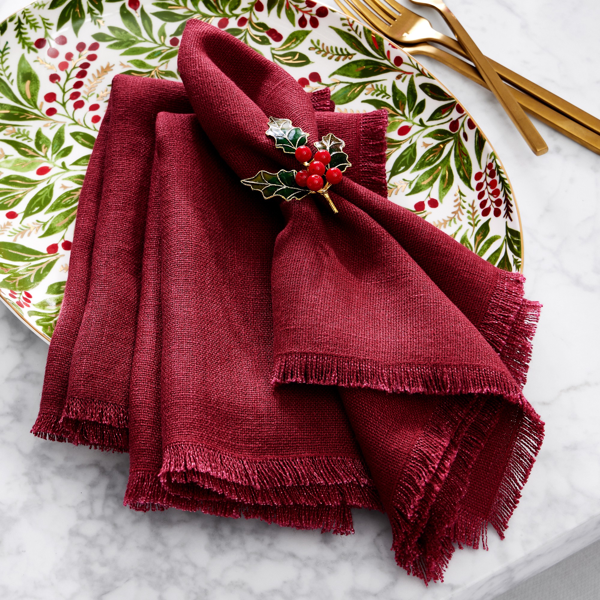 Fringed Napkins, Set of 4