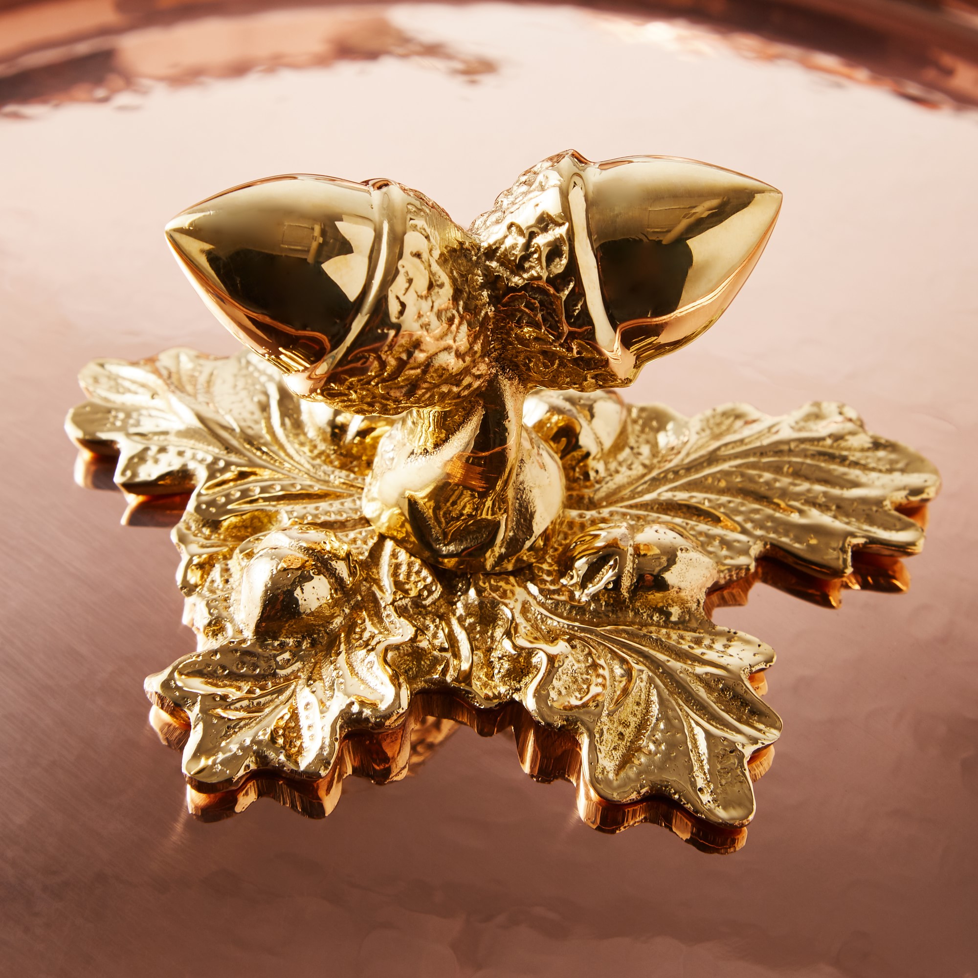 Ruffoni Historia Hammered Copper 11-Piece Cookware Set with Olivewood Tools