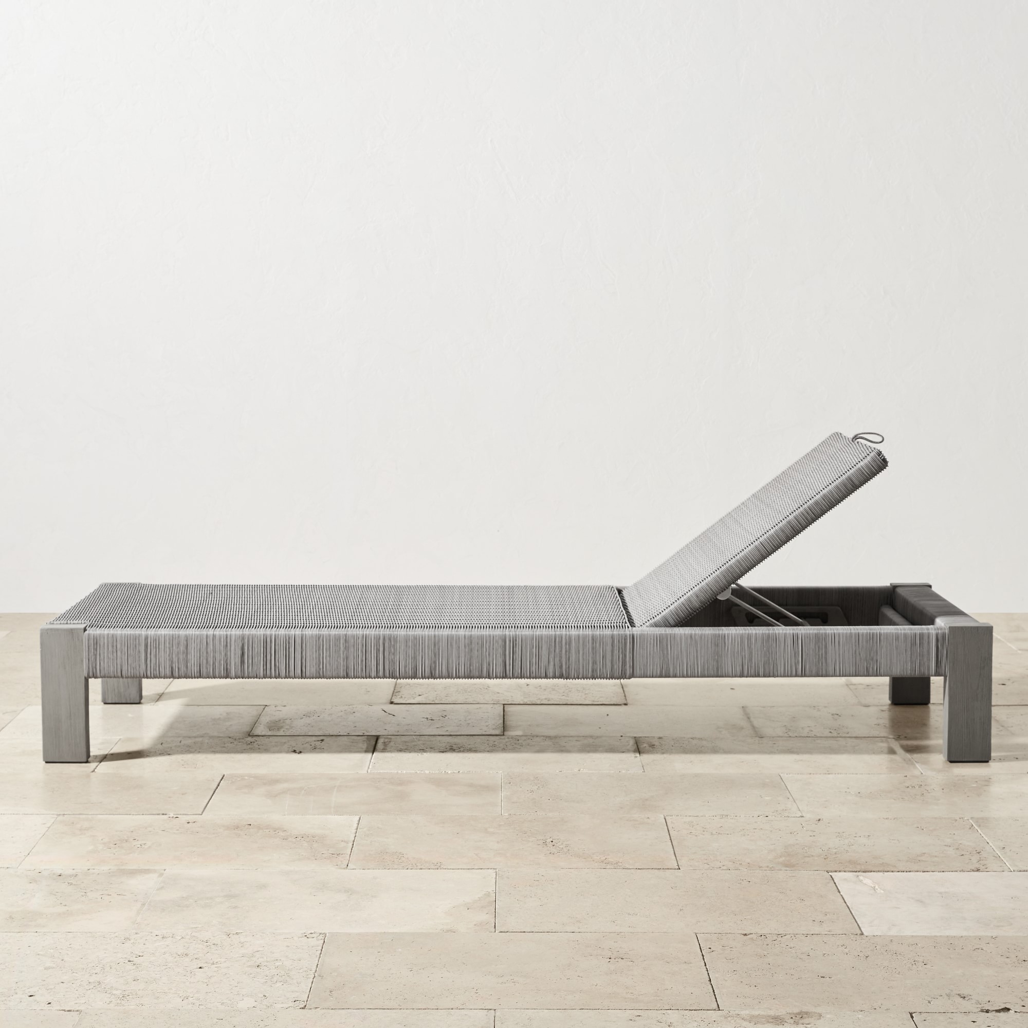 Larnaca Outdoor Grey Teak x All-Weather Weave Chaise