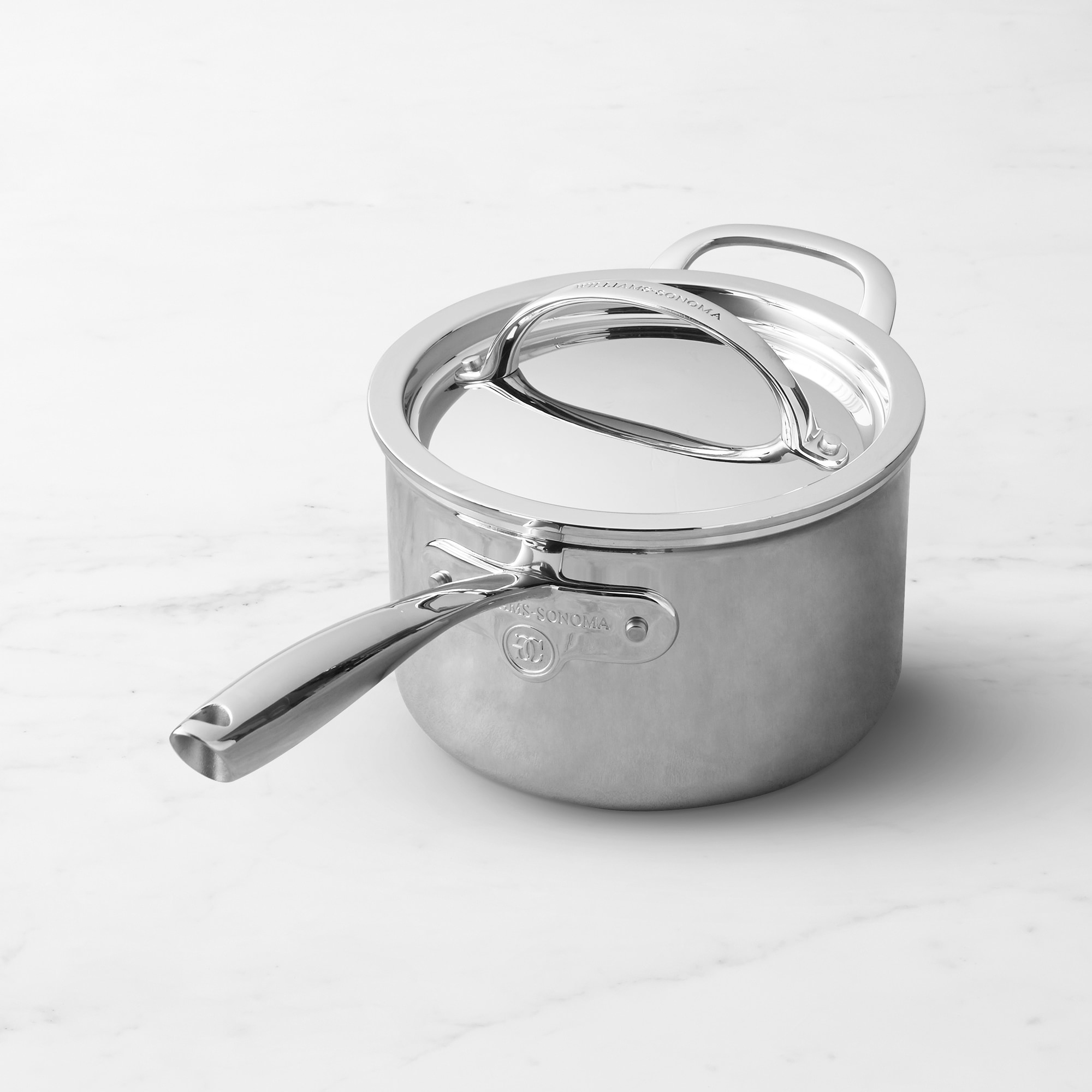 Williams Sonoma Signature Thermo-Clad™ Stainless-Steel Saucepan