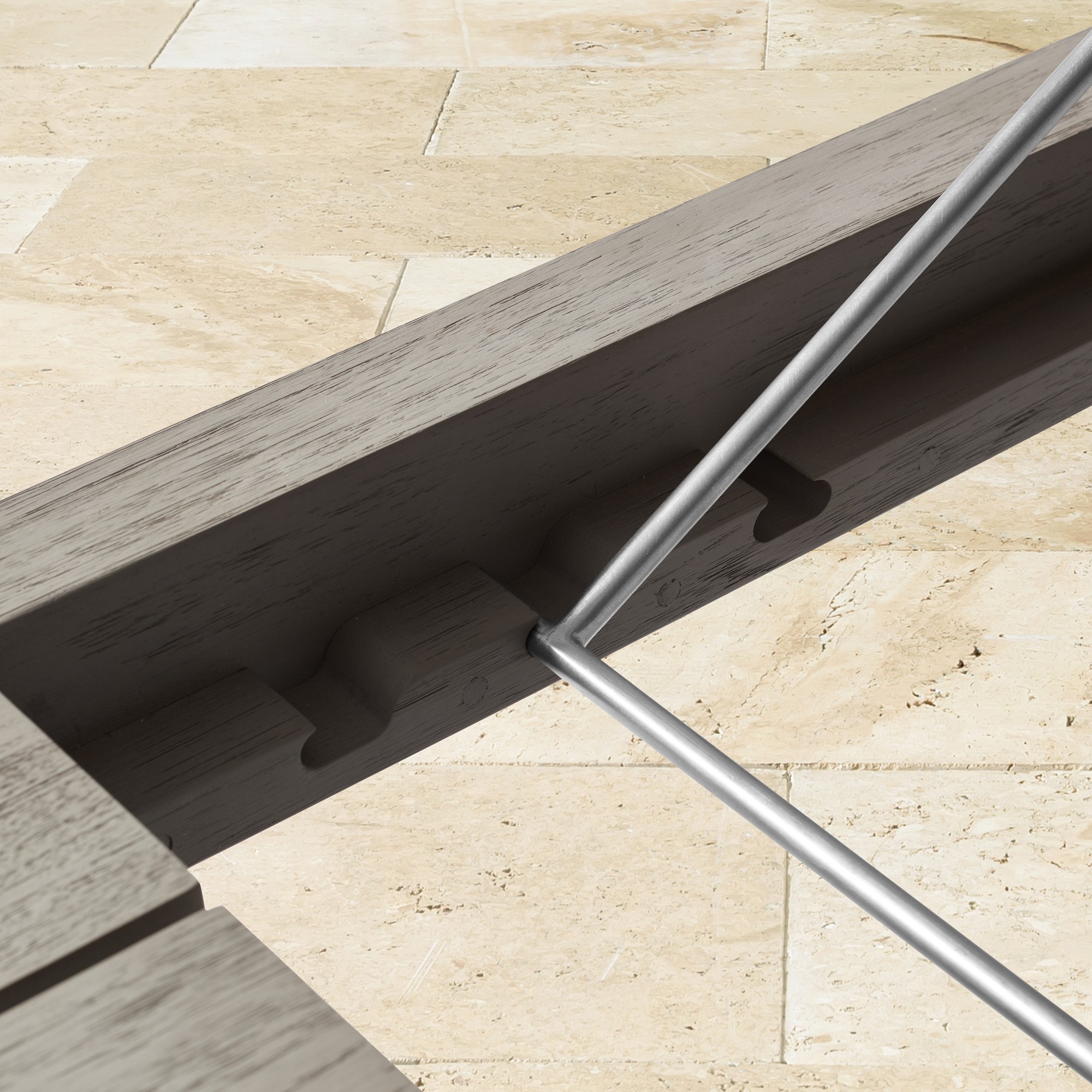 Larnaca Outdoor Grey Teak Chaise