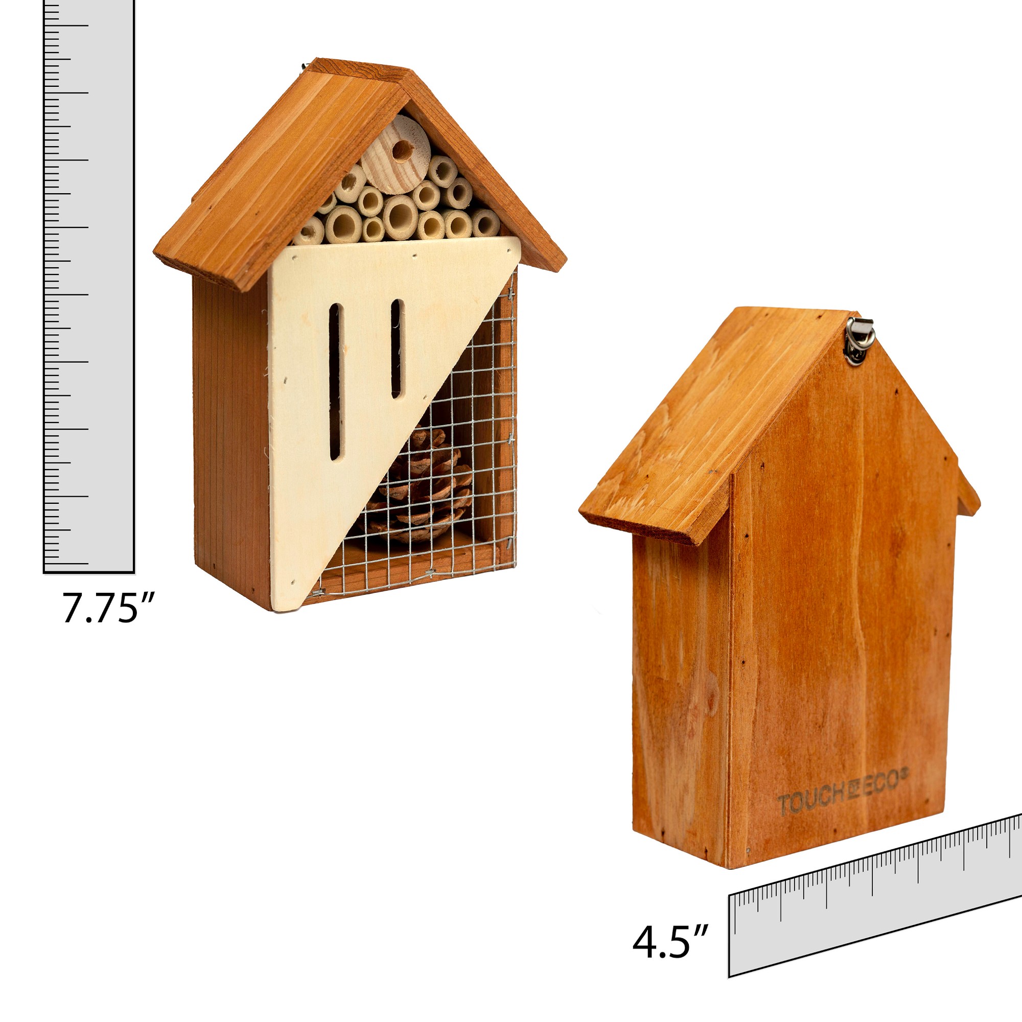 Pollination Palace 3 Compartment Wooden House for Bees, Butterflies, Ladybugs, & Insects