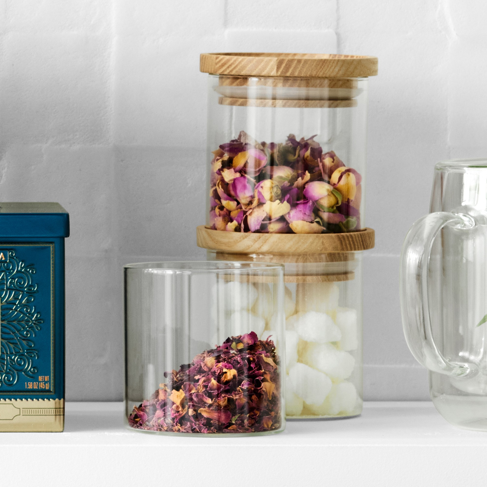 Hold Everything Stackable Glass Canister