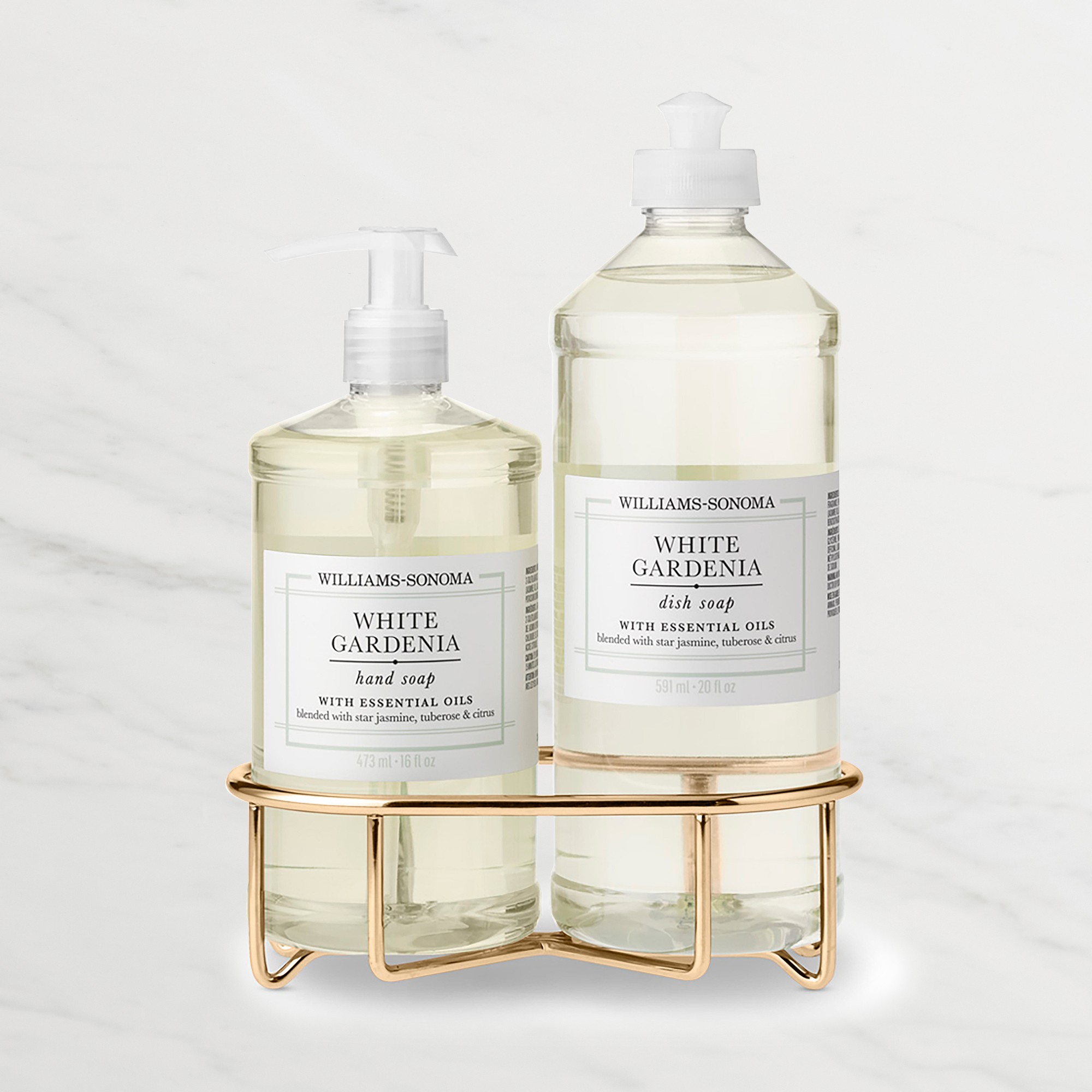 Williams Sonoma White Gardenia Hand Soap & Dish Soap 3-Piece Kitchen Set