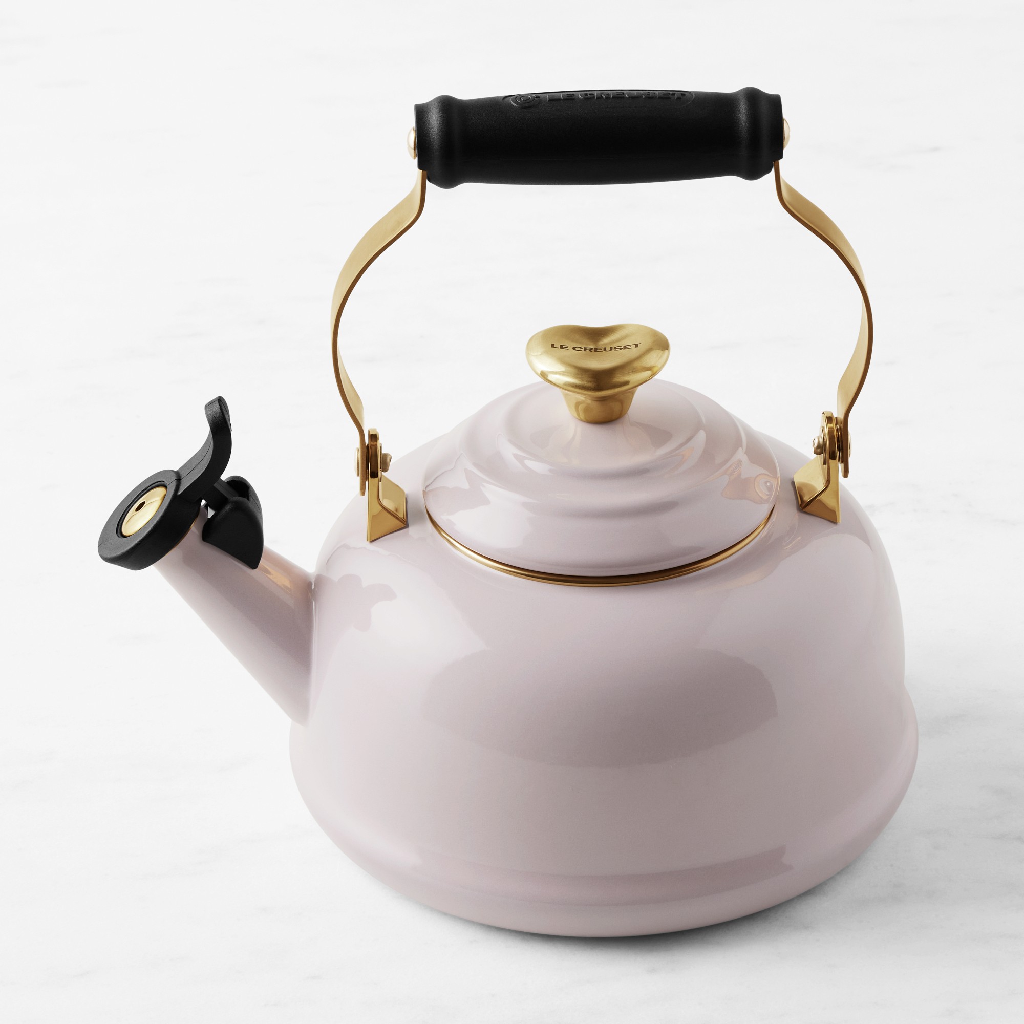 Le Creuset Classic Whistling Tea Kettle with Figural Heart Knob