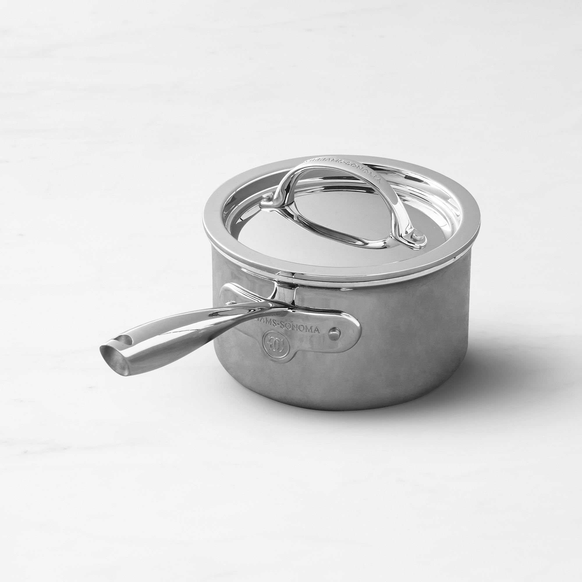 Williams Sonoma Signature Thermo-Clad™ Stainless-Steel Saucepan