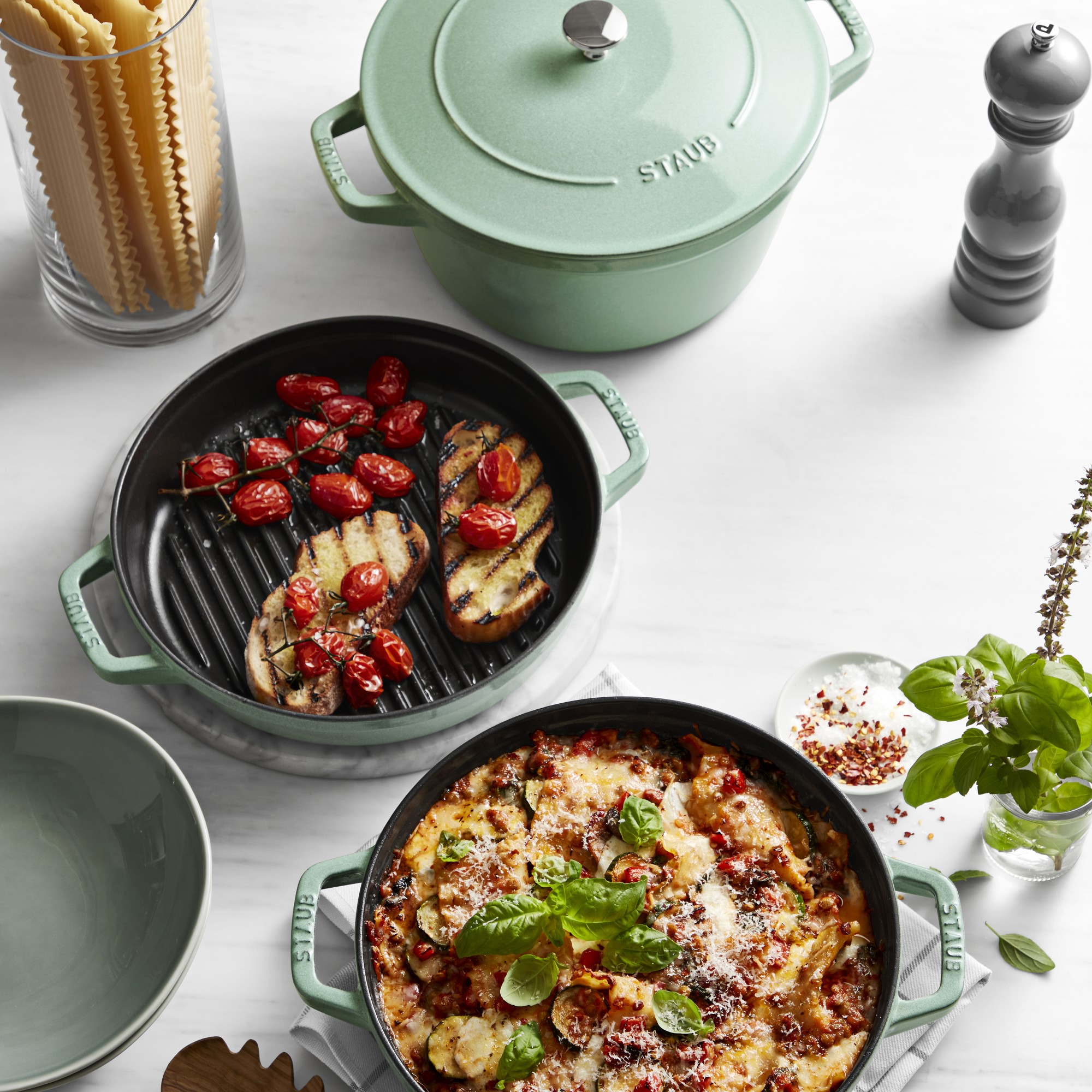 Staub Enameled Cast Iron Stackable Cookware Set