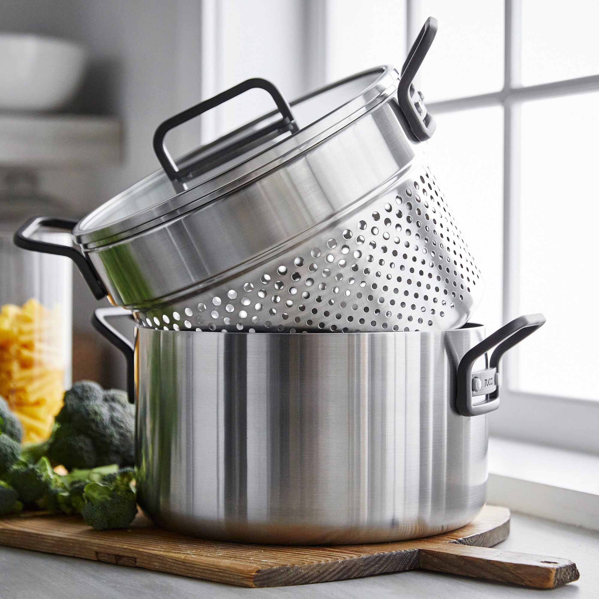 GreenPan™ Stanley Tucci™ Stainless-Steel Ceramic Nonstick 15-Piece Cookware Set