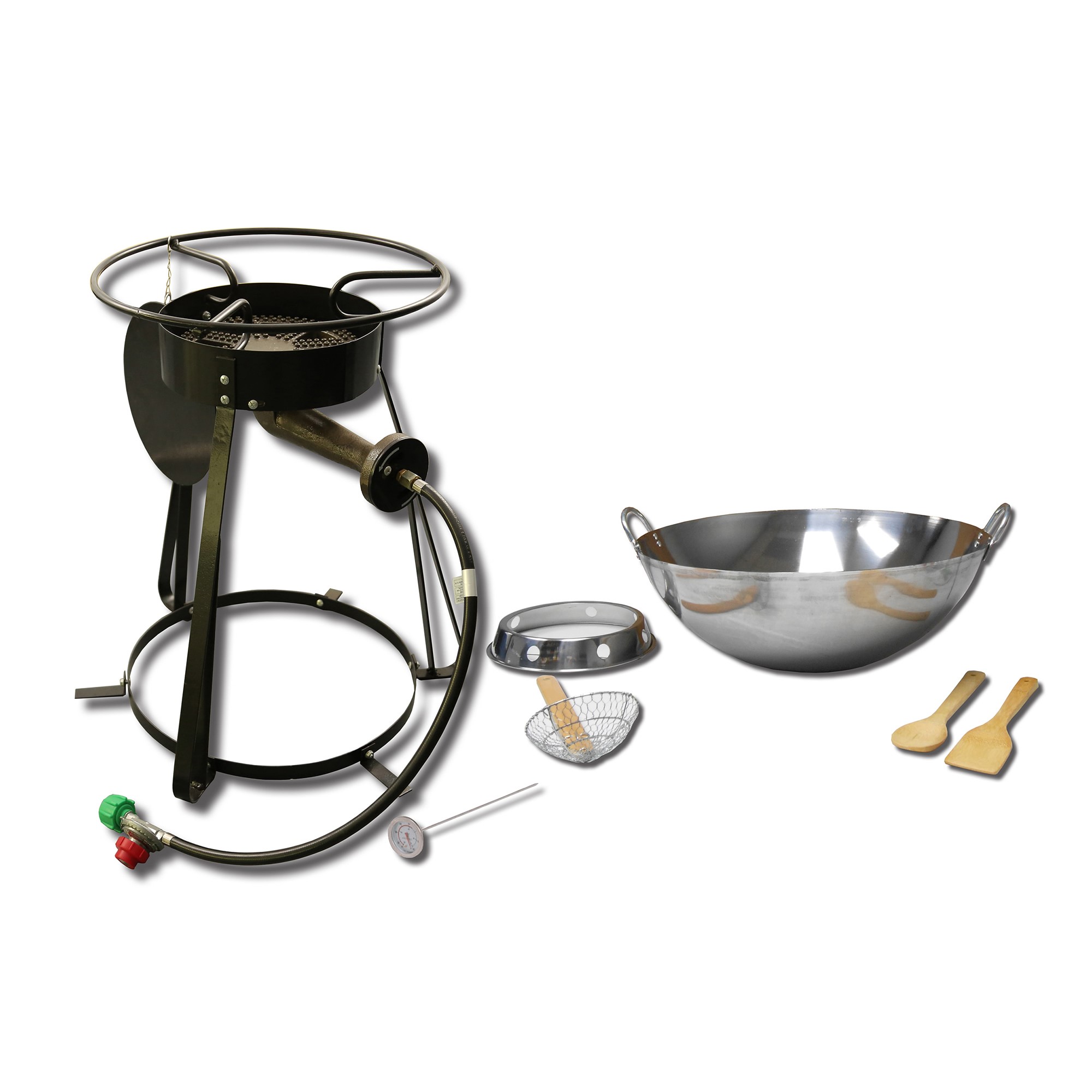 King Kooker Outdoor Cooker Package with Stainless-Steel Wok