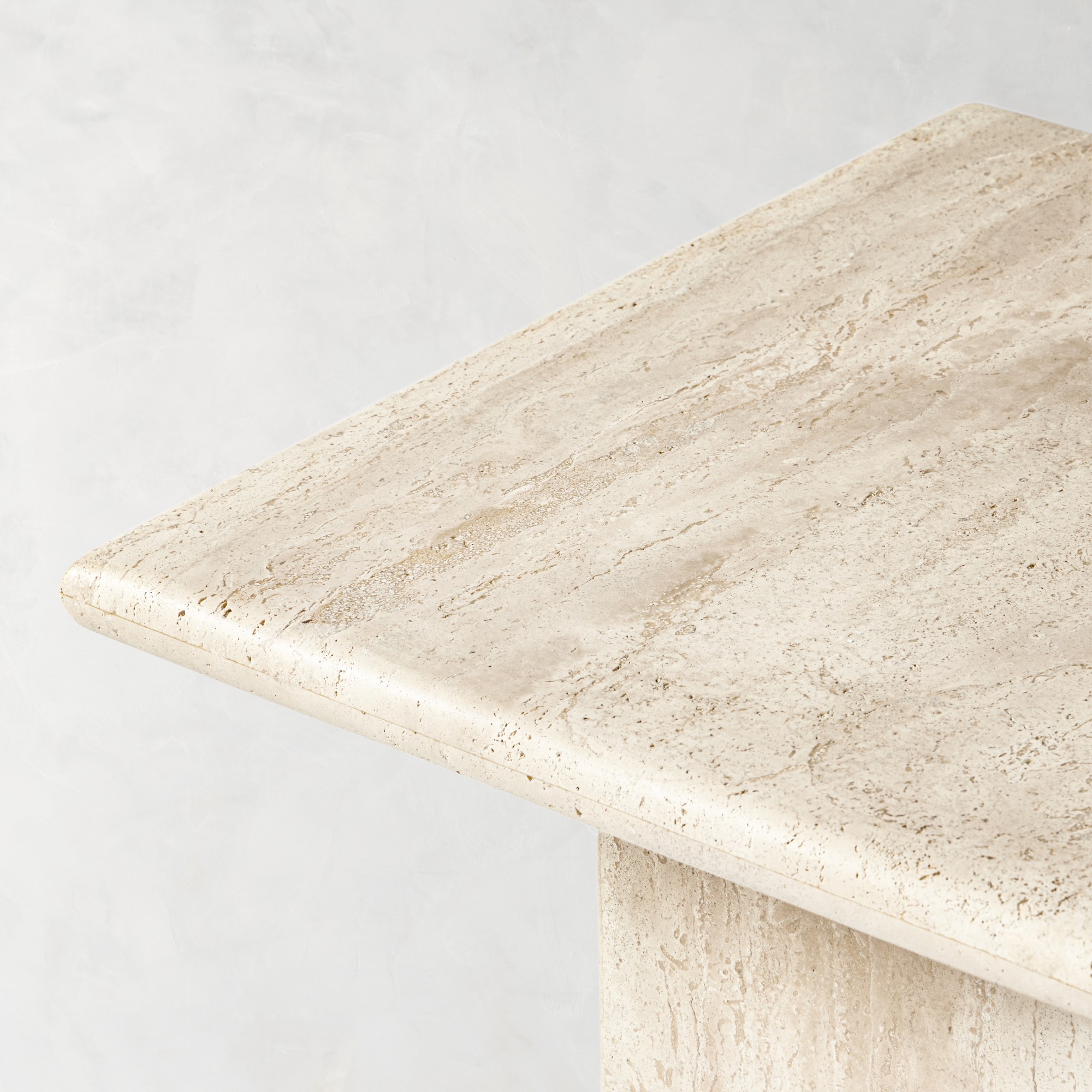 Ortega Travertine Side Table (20