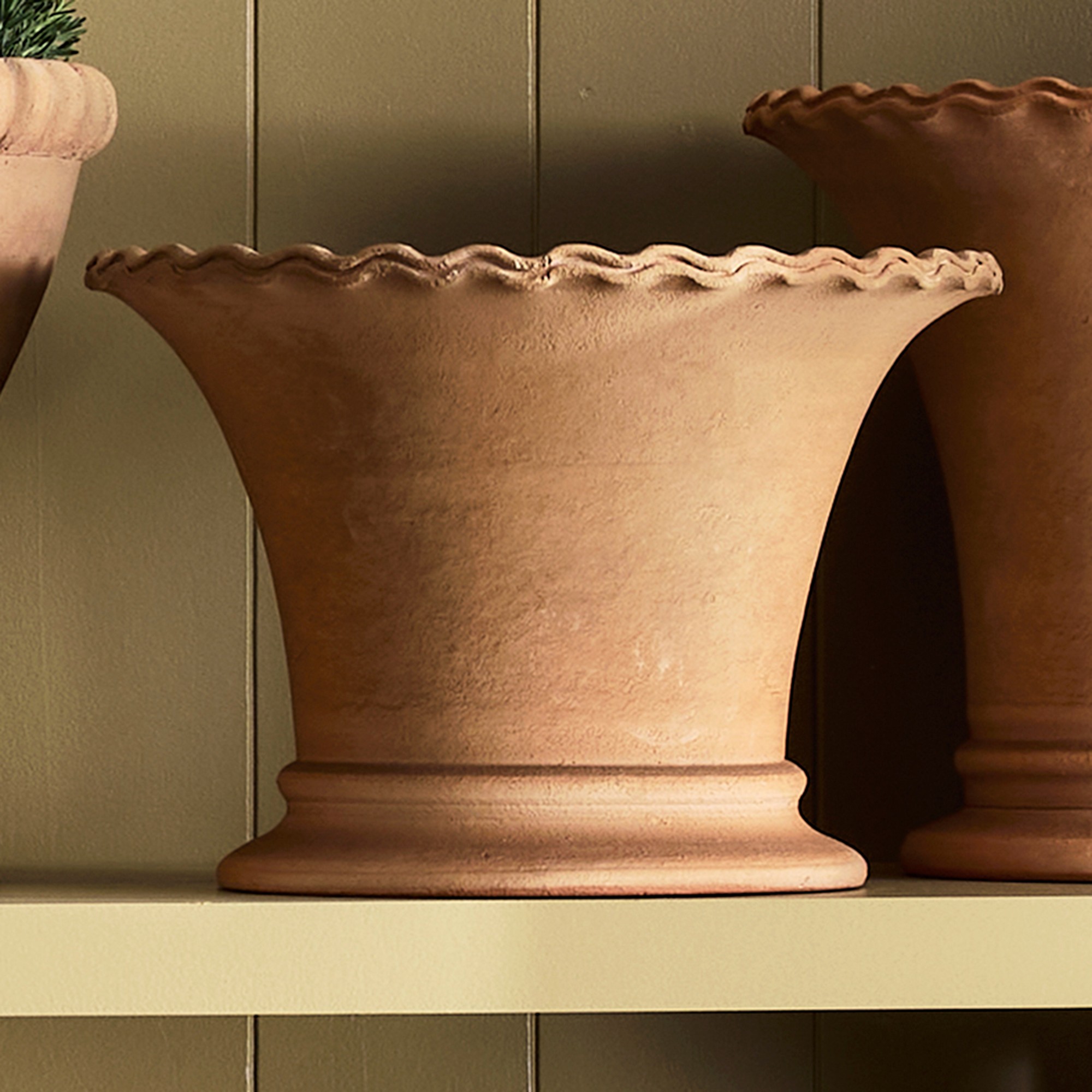 Williams Sonoma Terracotta Scallop Planter