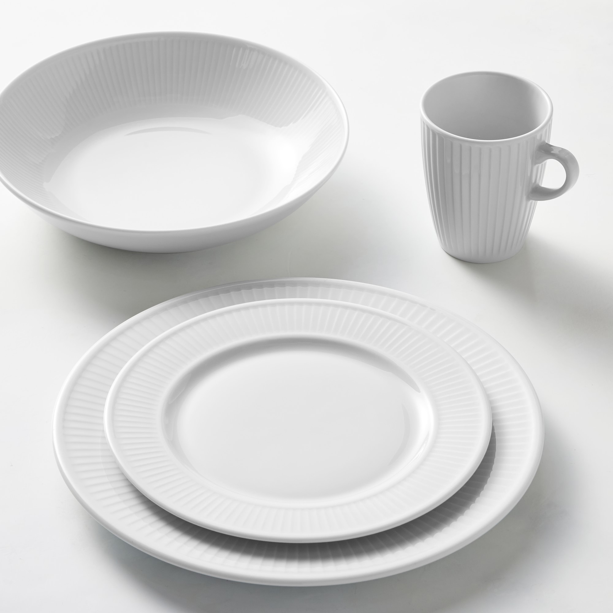Pillivuyt Plisse Porcelain Dinnerware Collection