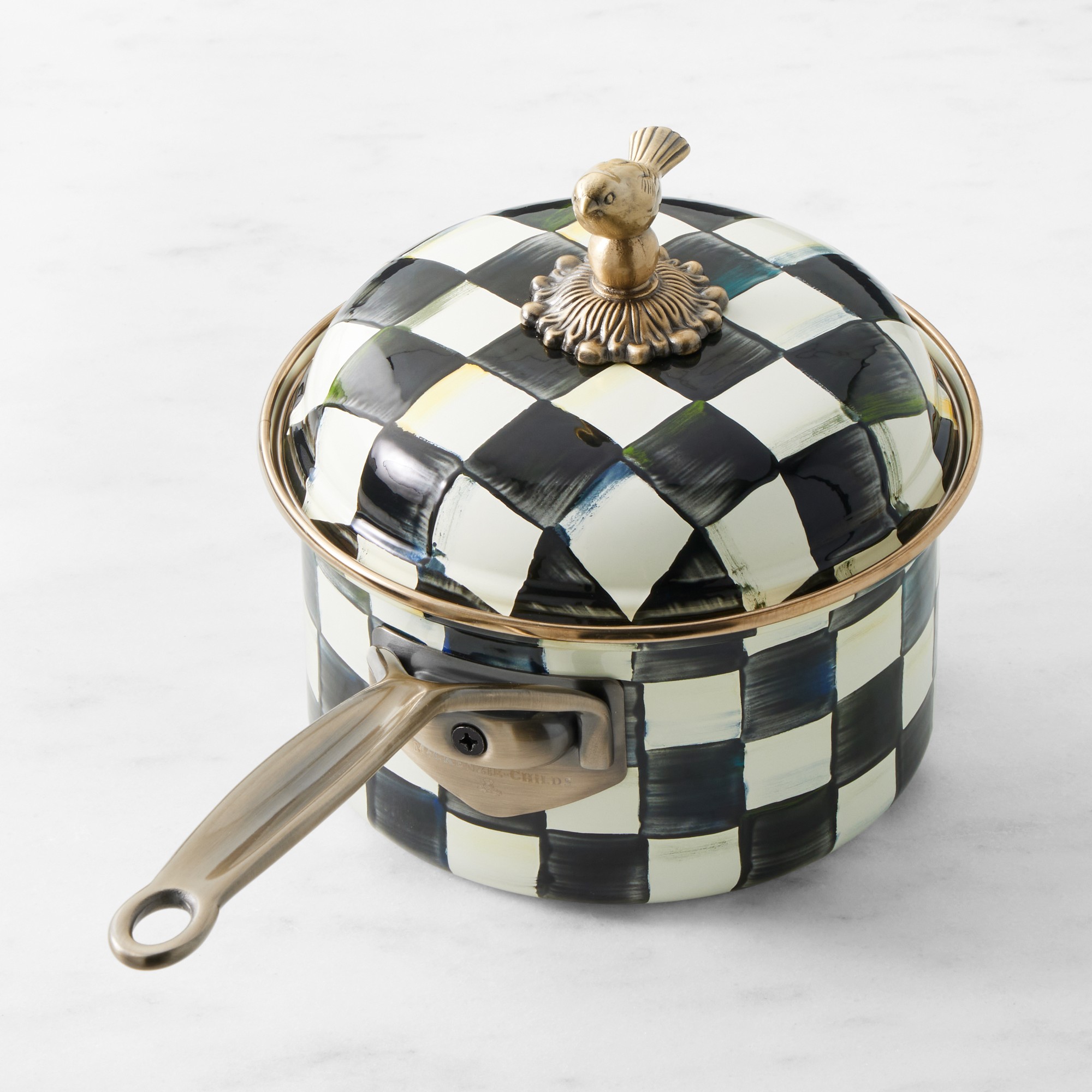 MacKenzie-Childs Courtly Check Saucepan