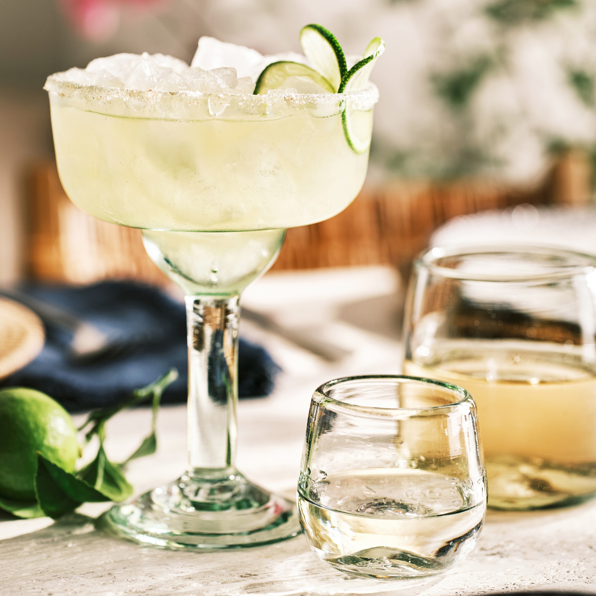 Recycled Glass Copita Glasses, Set of 4