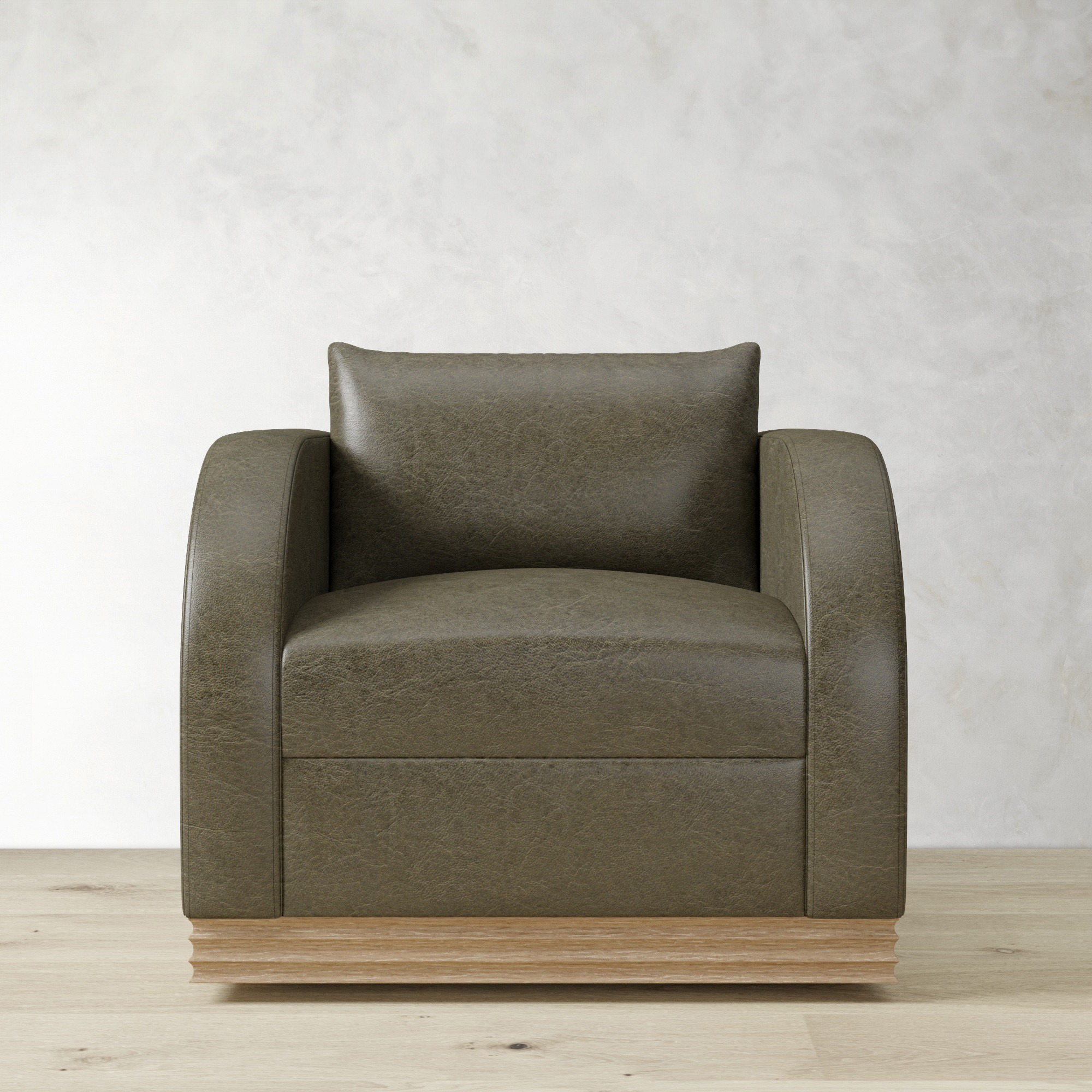 Fluted Base Swivel Armchair