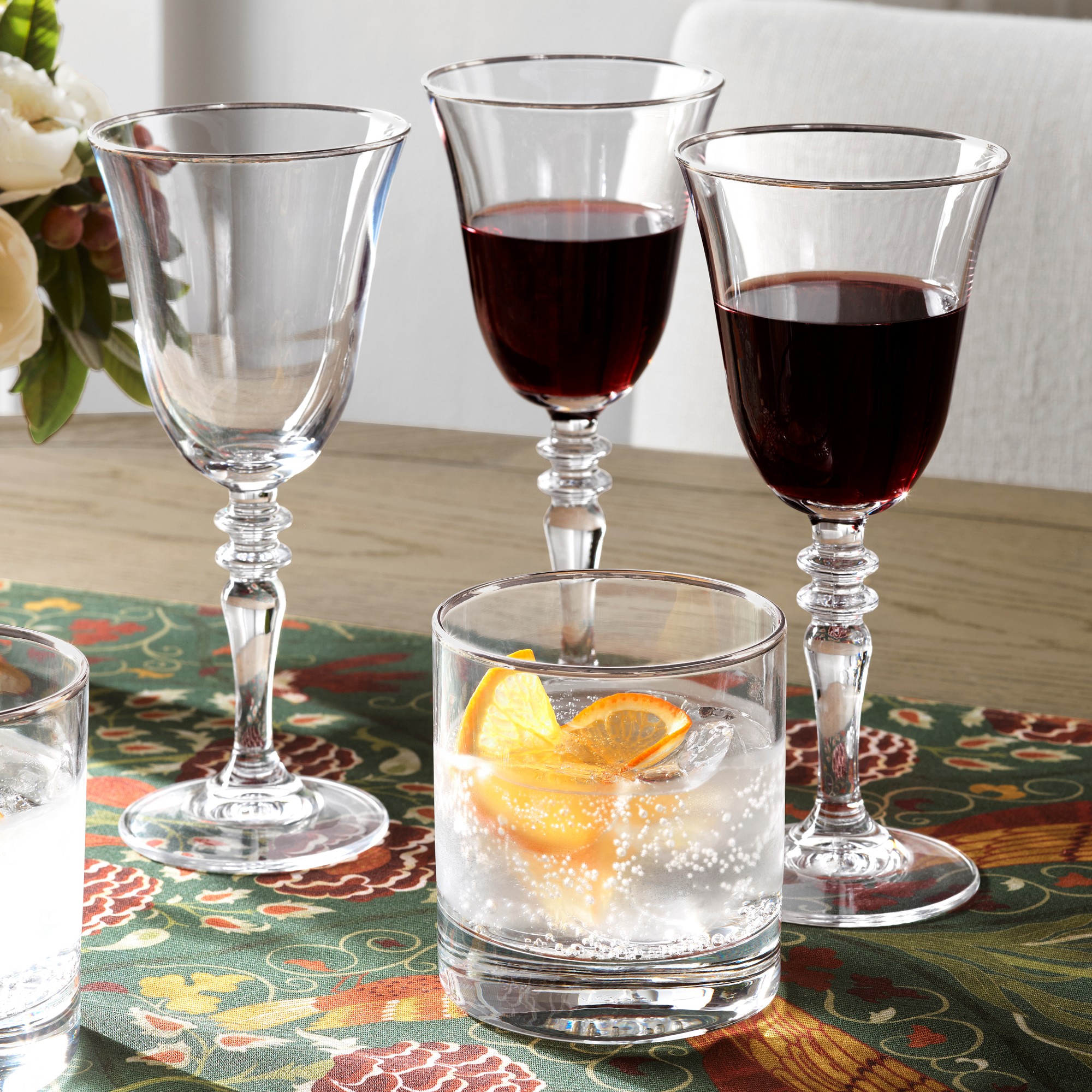 Silver Rim Wine Glasses