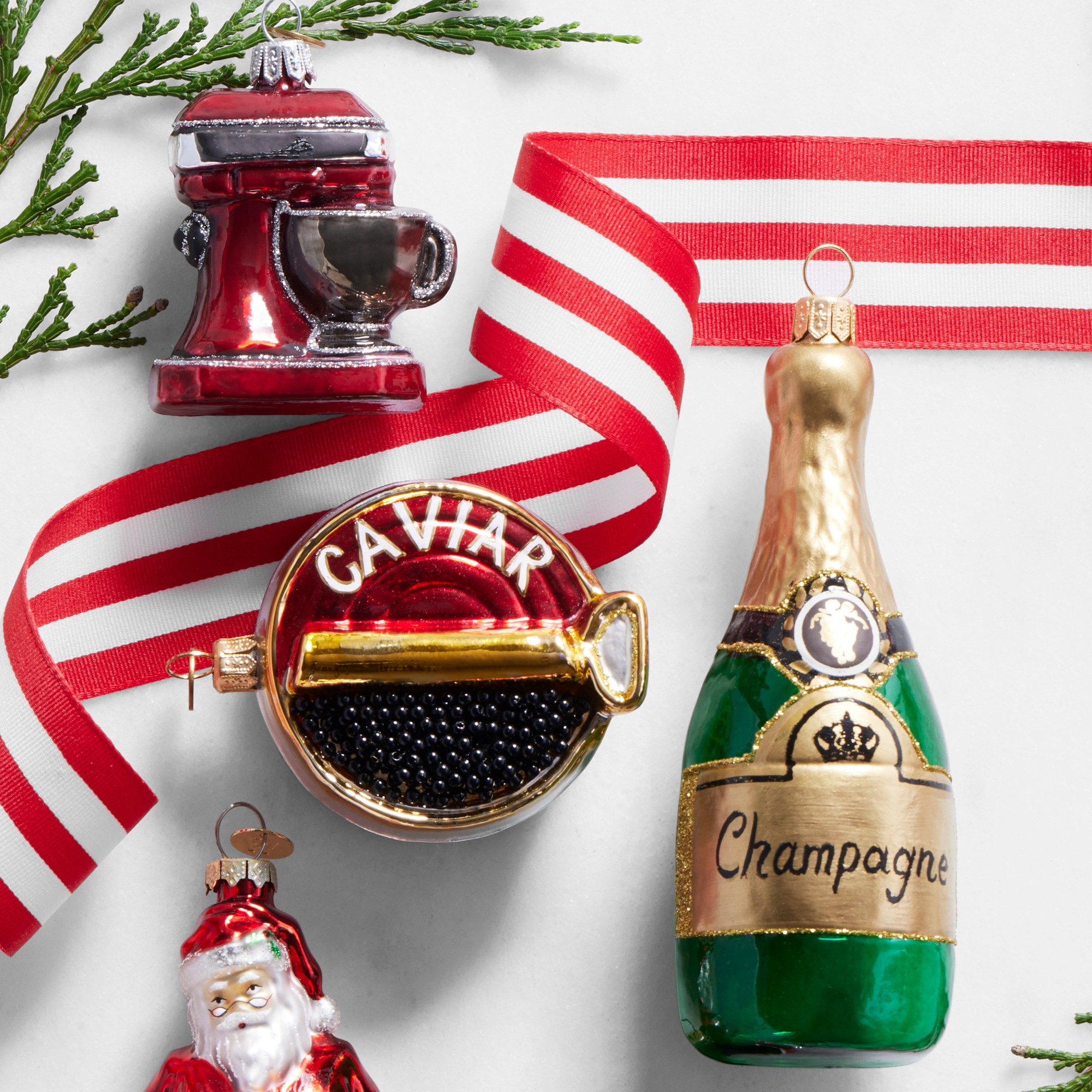 Champagne & Caviar Party Ornaments