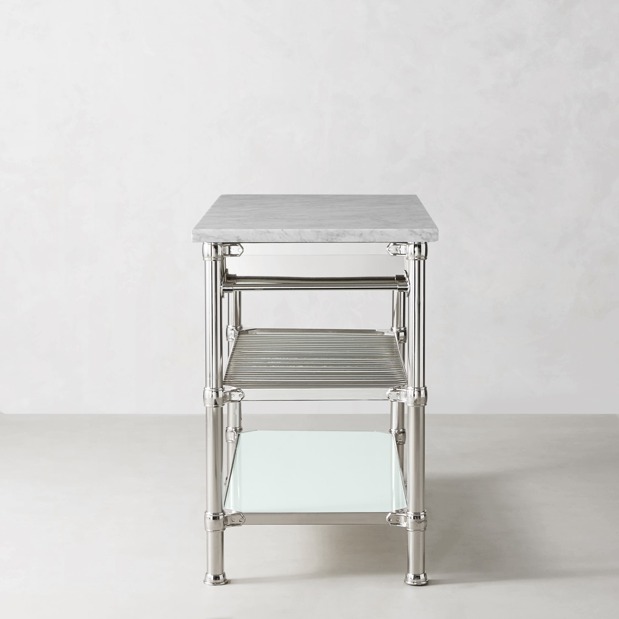 Modular Kitchen Island with Marble Top (48