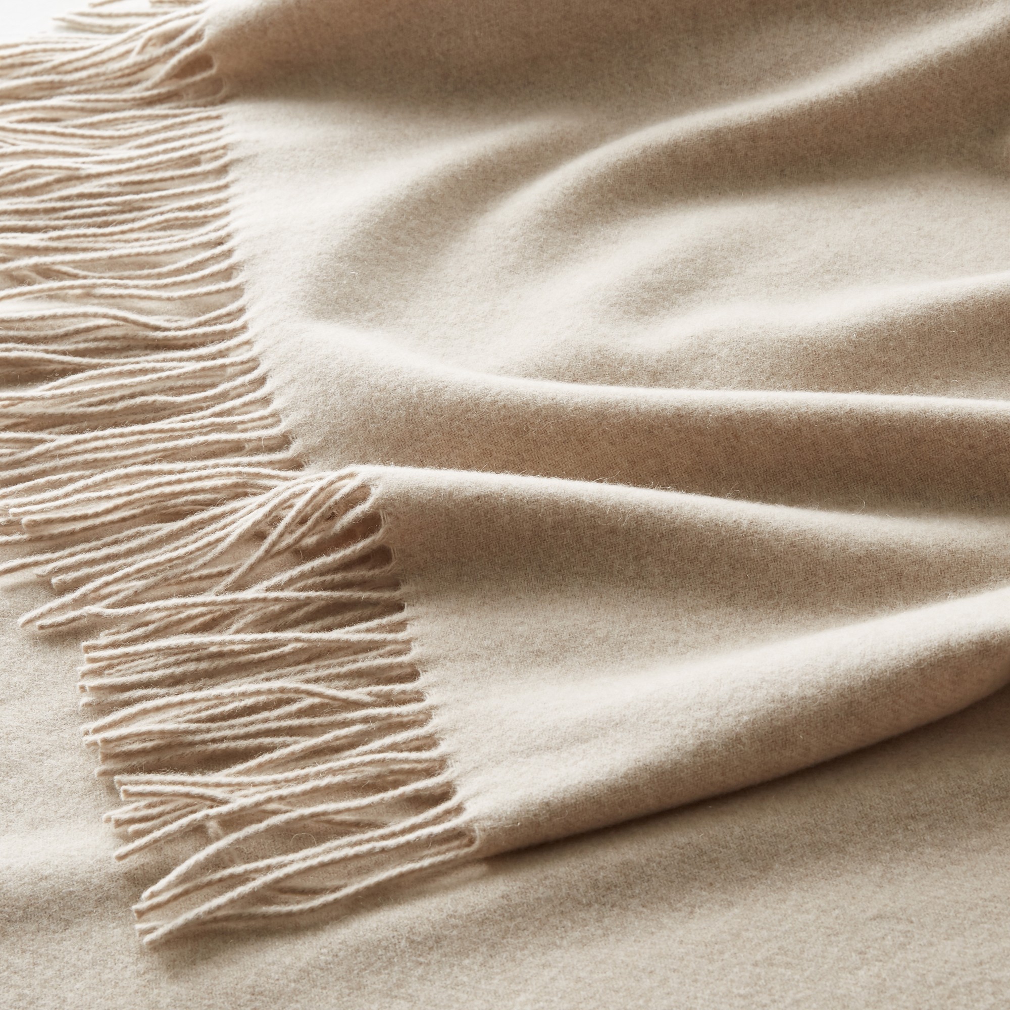 European Solid Cashmere Throw