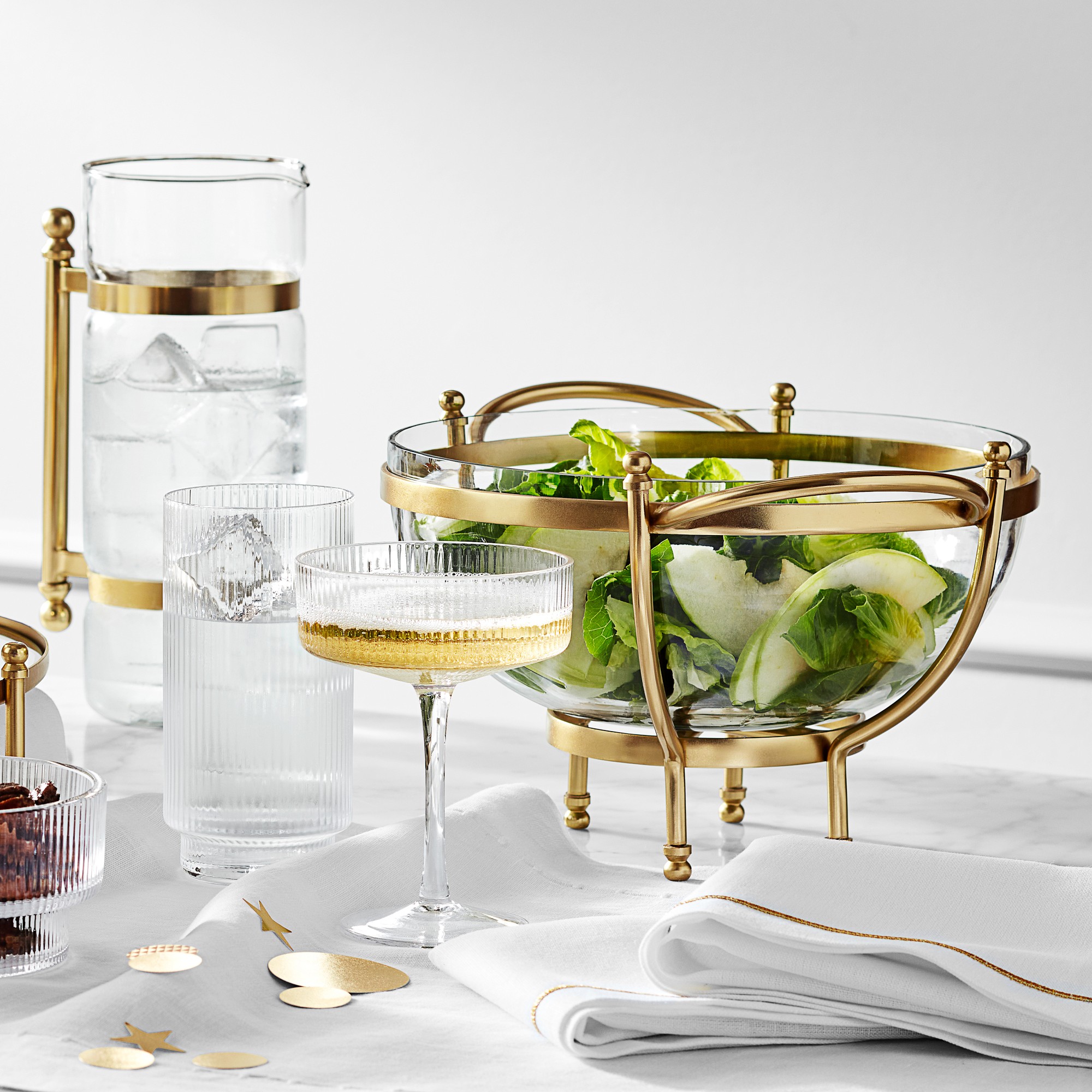 Modern Optic Coupe Glasses, Set of 4