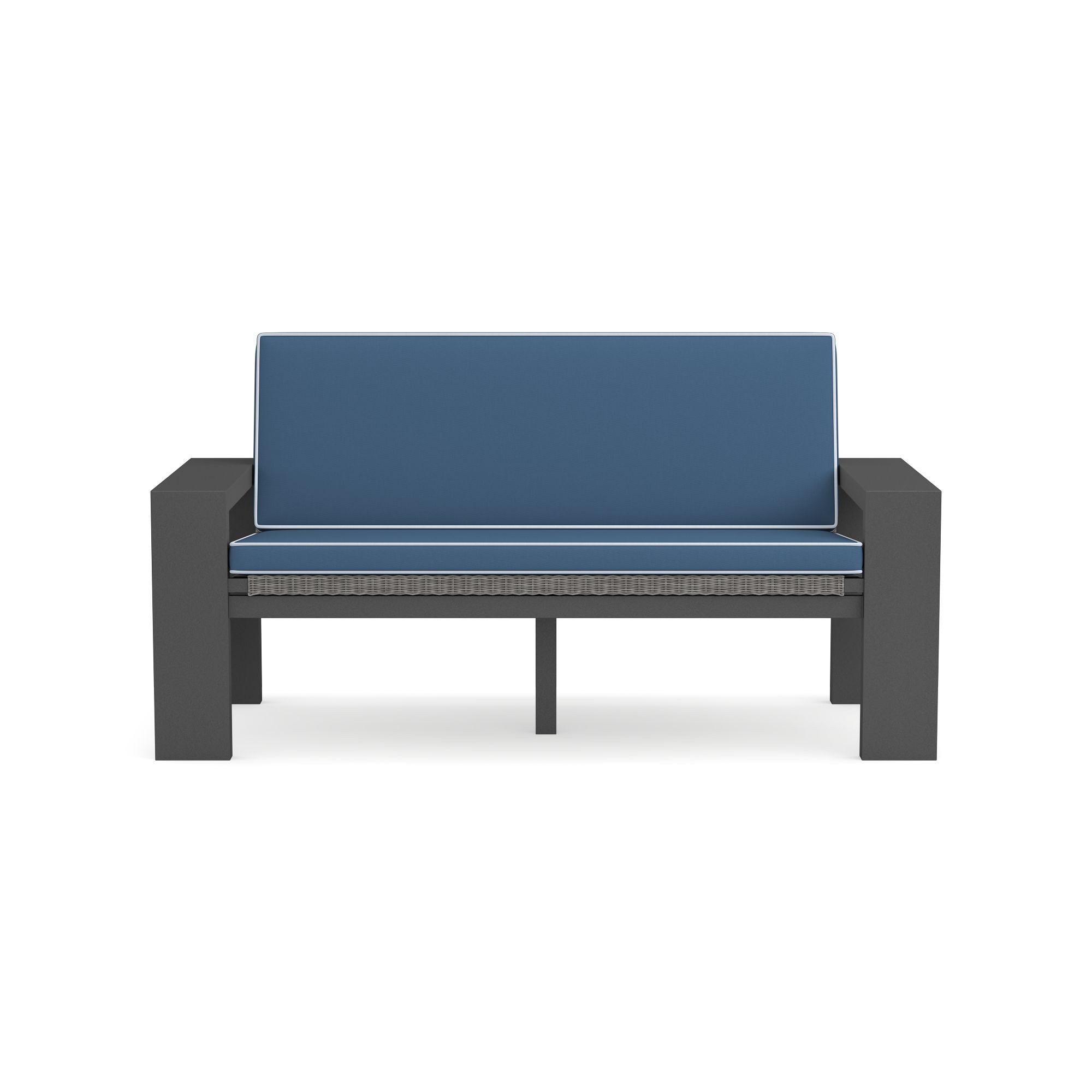 Larnaca Outdoor Metal All-Weather-Weave Loveseat Cushion