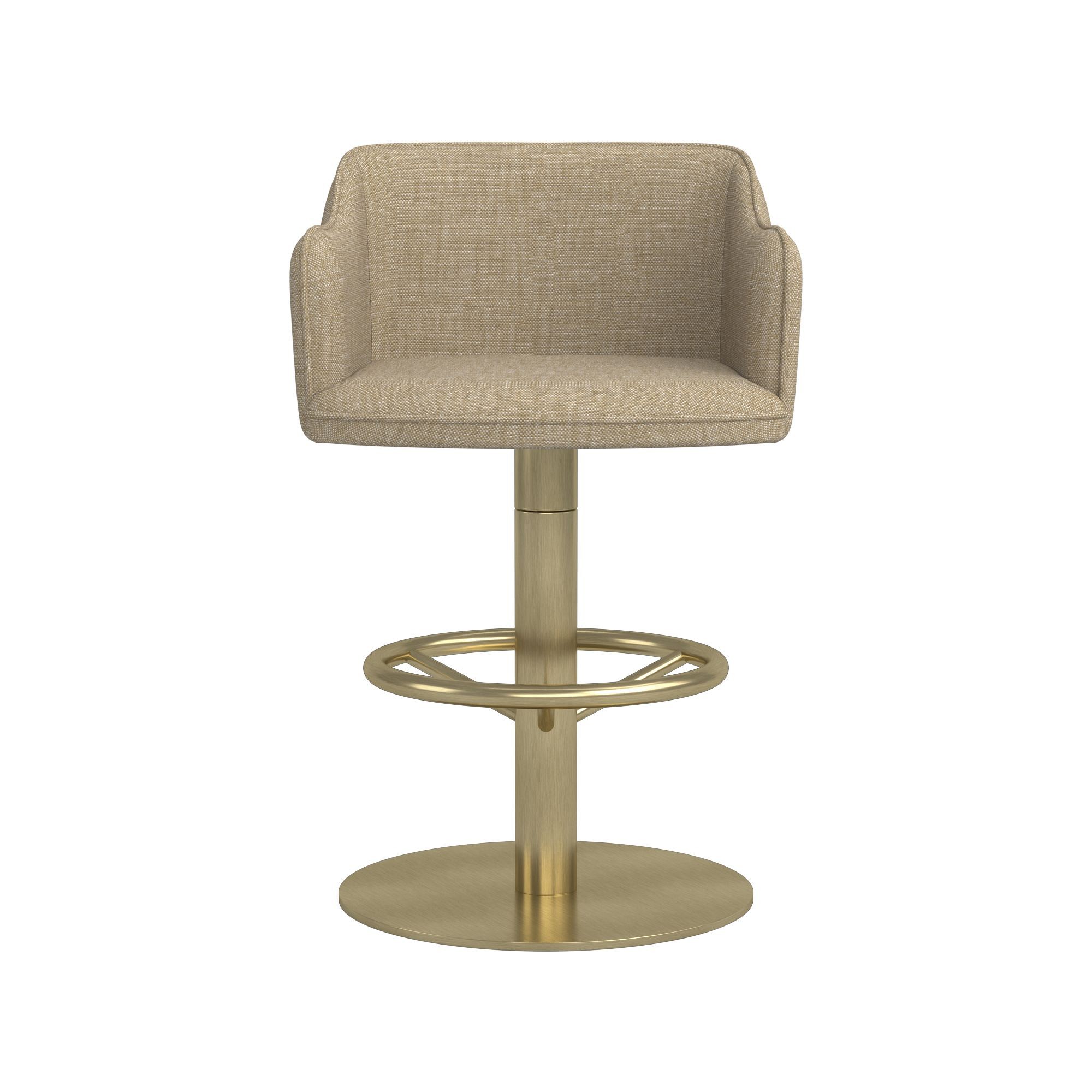 Harding Upholstered Pedestal Counter  & Bar Stool