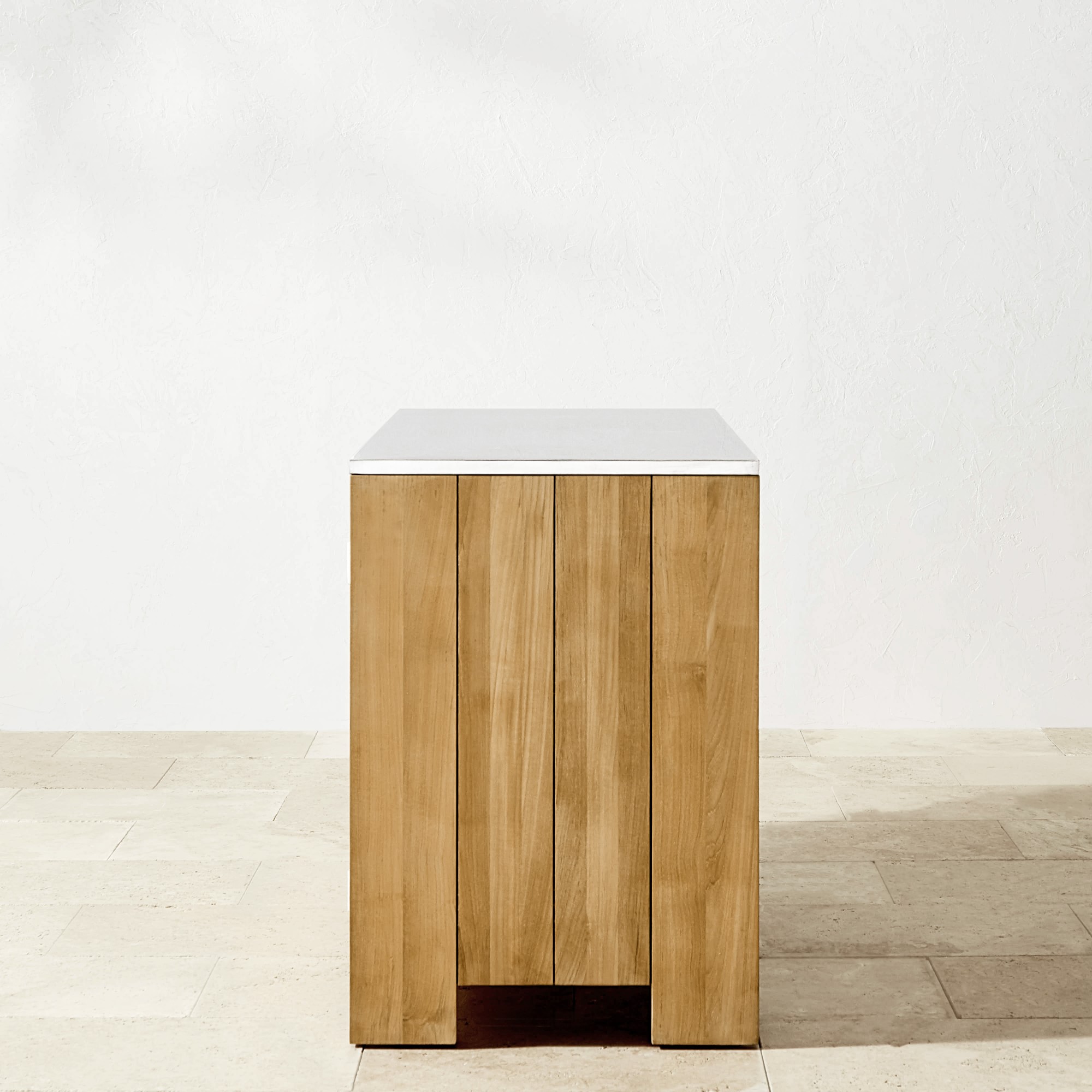 Larnaca Outdoor Teak 2-Door Cabinet (54.5