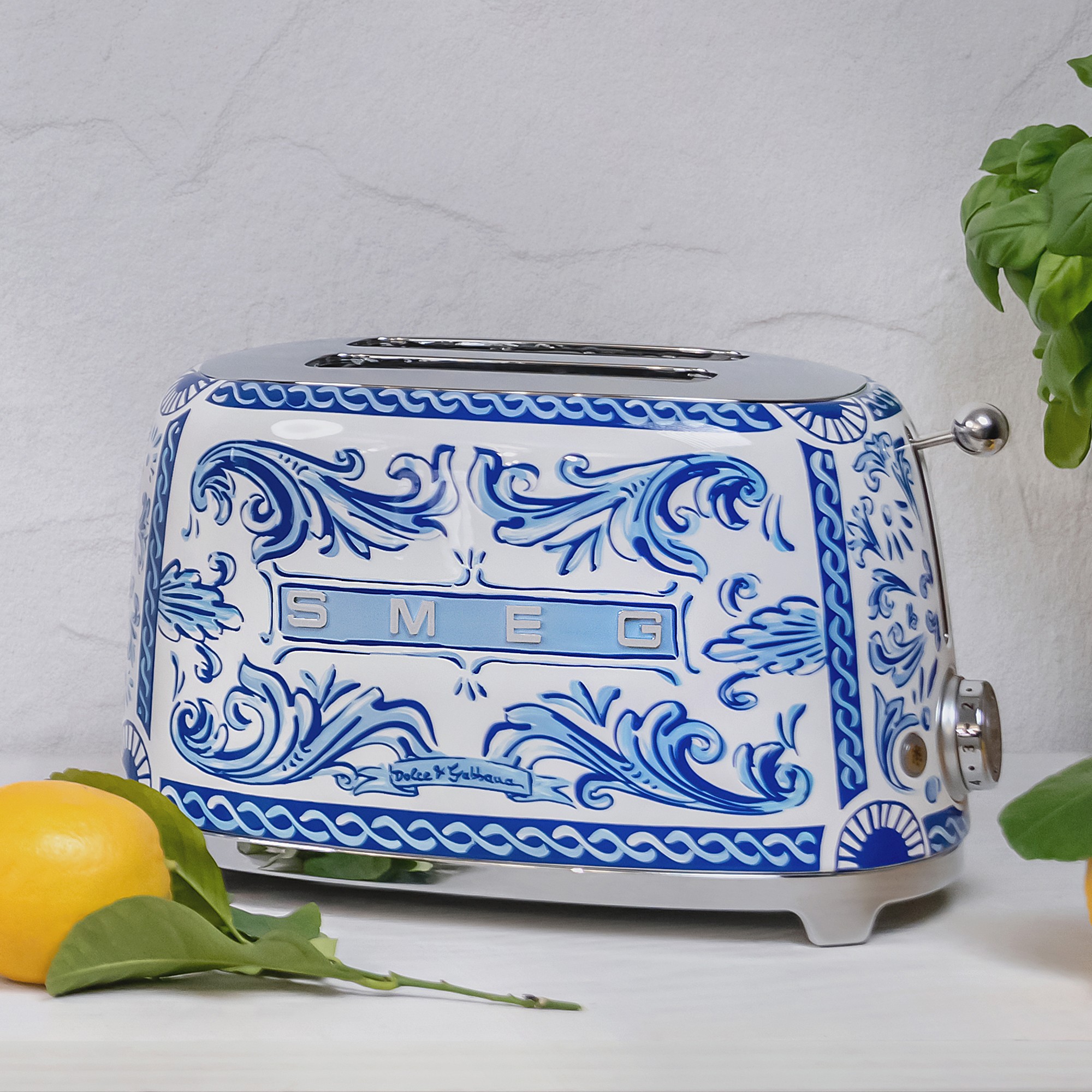 SMEG Dolce & Gabbana 2-Slice Toaster, Blu Mediterraneo