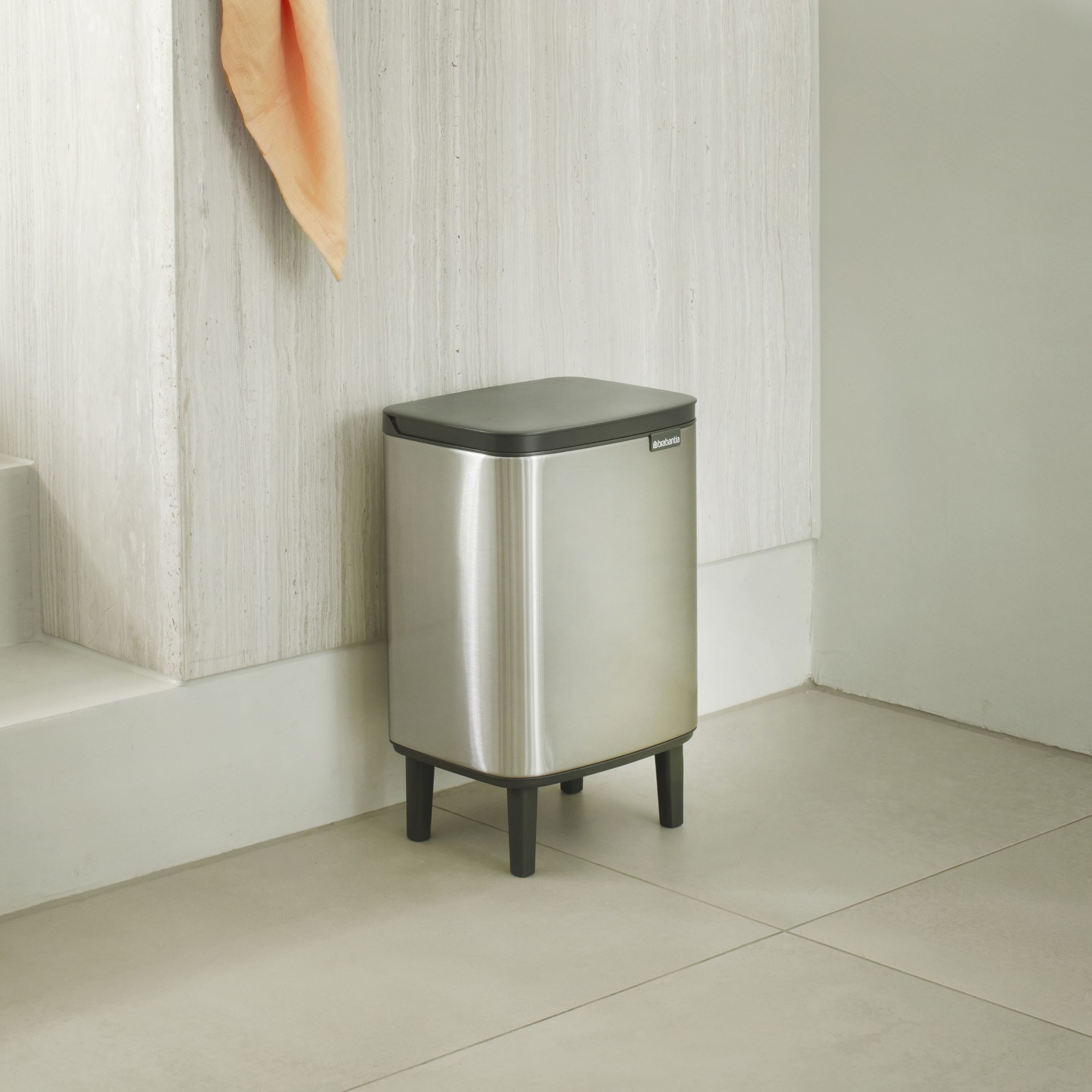 Brabantia Bo Hi Single Compartment Trash Can, 1.8-Gallon