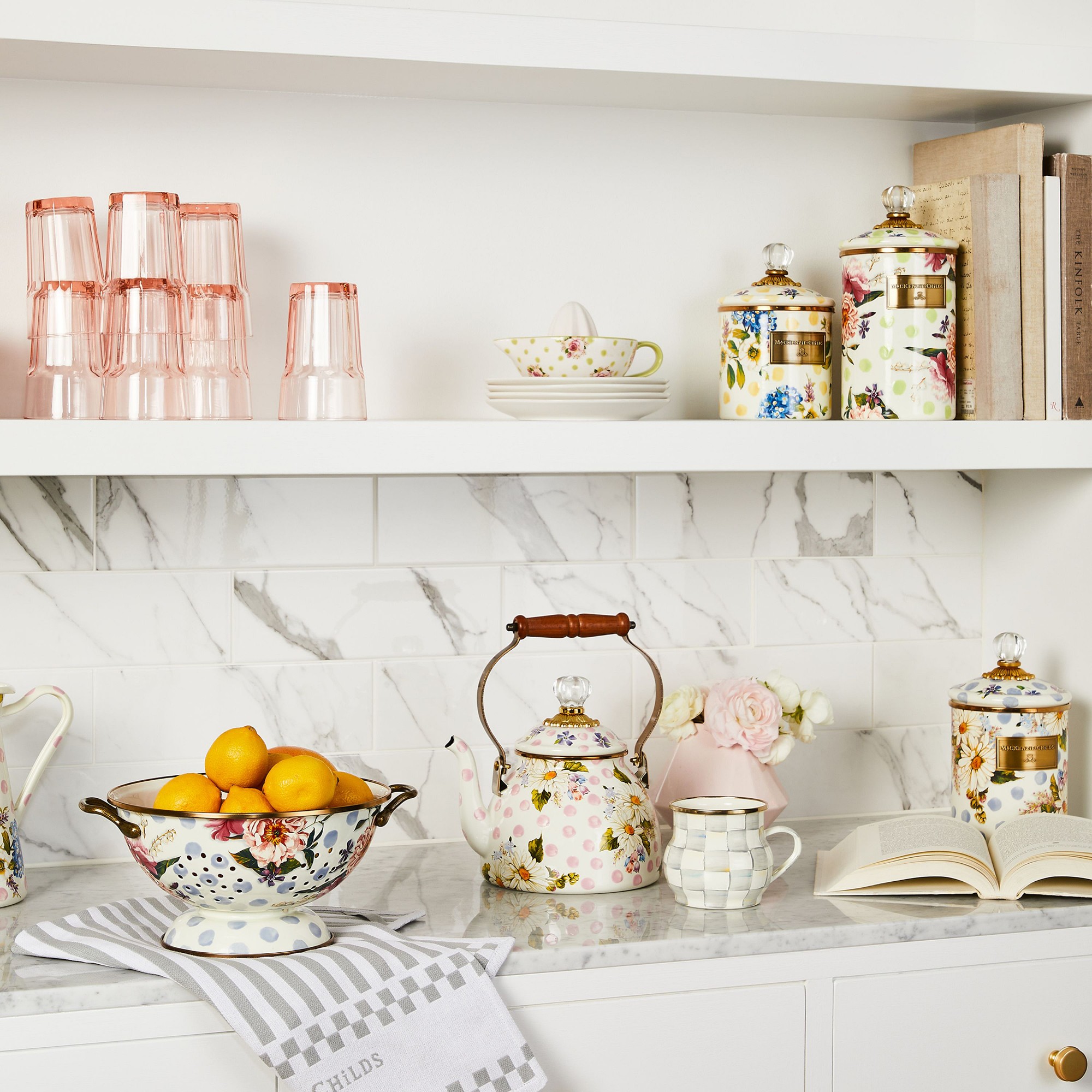 MacKenzie-Childs Wildflowers Tea Kettle