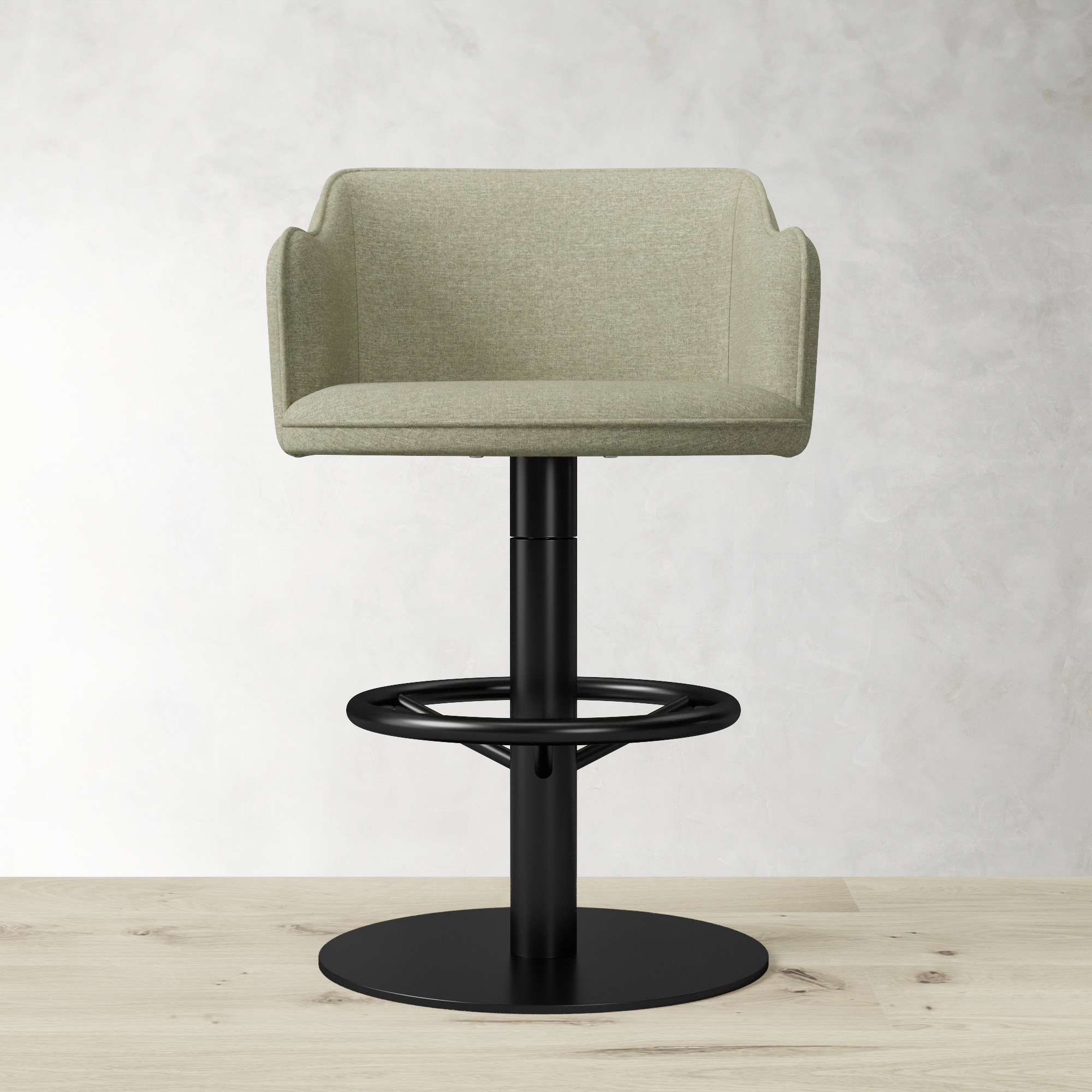 Harding Upholstered Pedestal Counter  & Bar Stool
