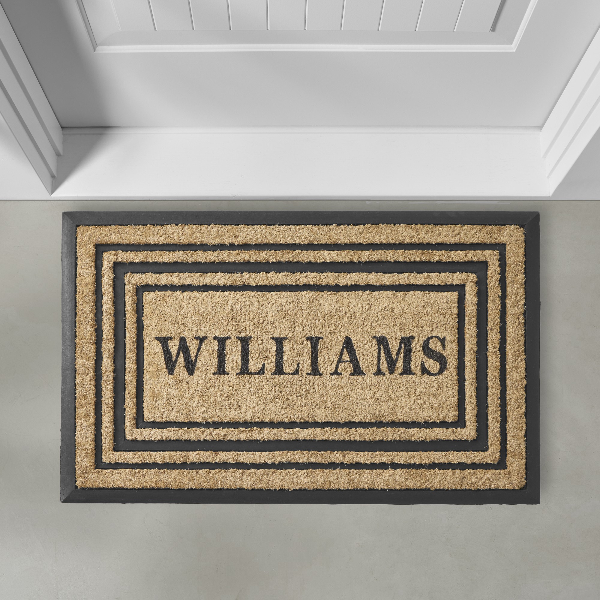 Williams Sonoma Triple Picture Frame Doormat, 22x36