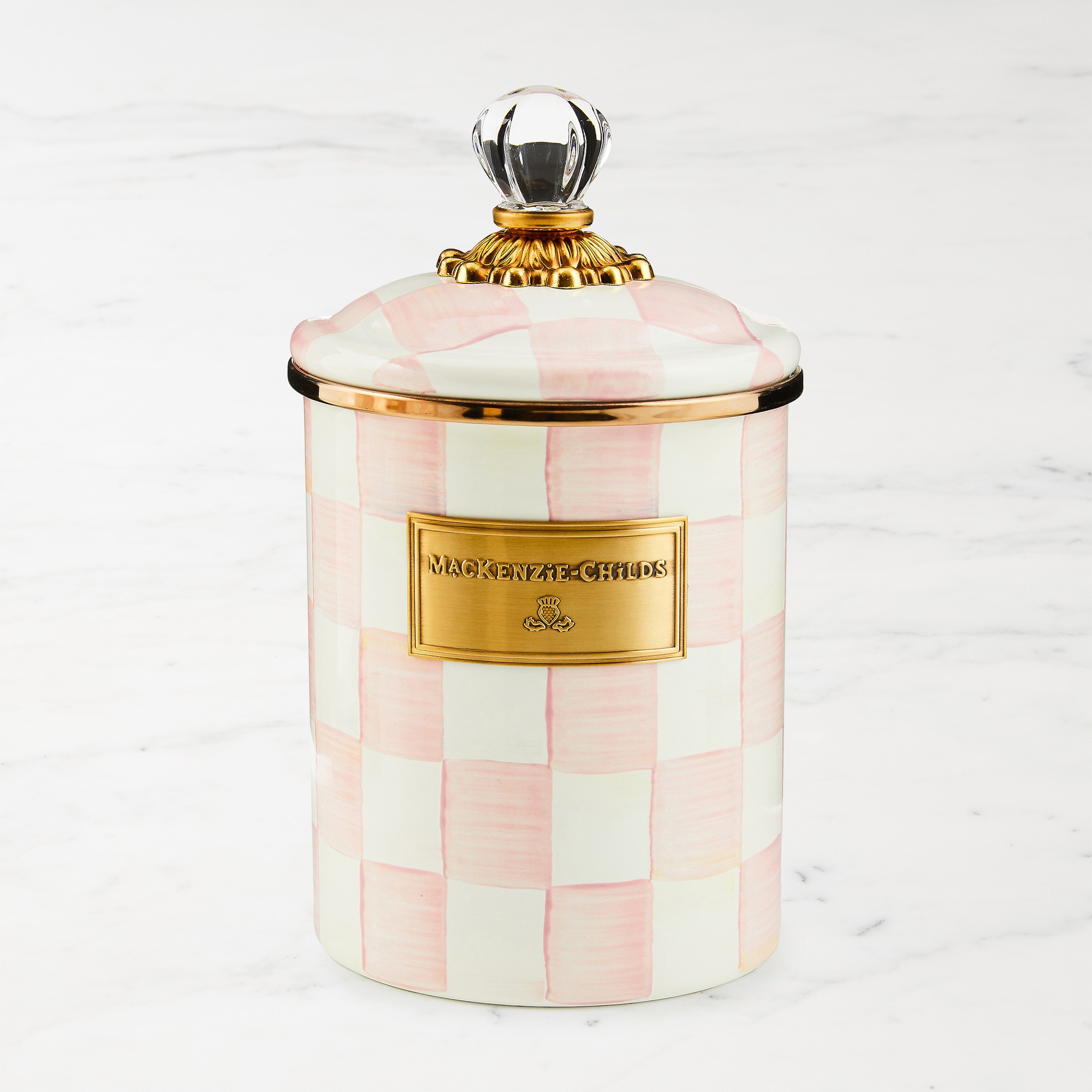 MacKenzie-Childs Rosy Check Canister