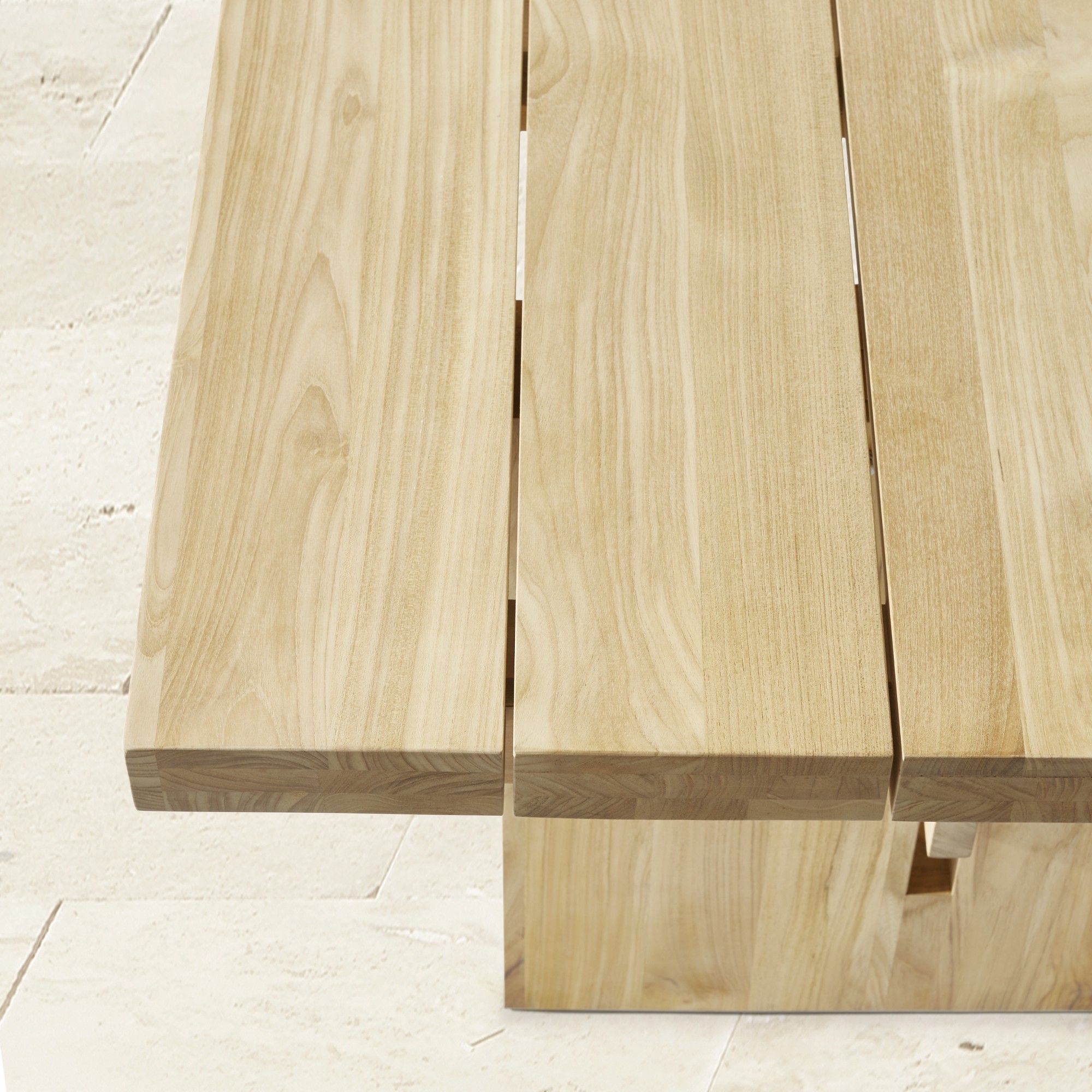 San Clemente Outdoor Natural Teak Rectangular Dining Table (84