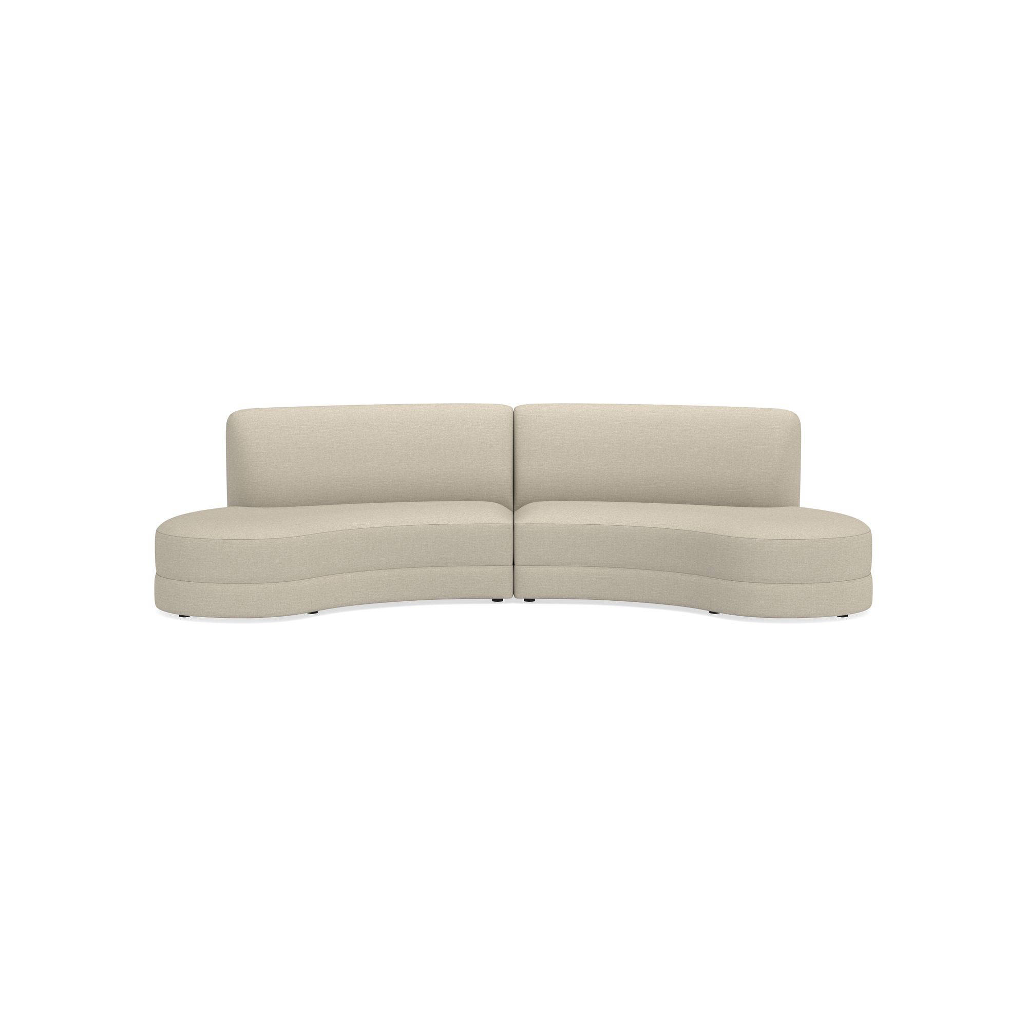 Capri 2-Piece Bumper Armless Sectional (132