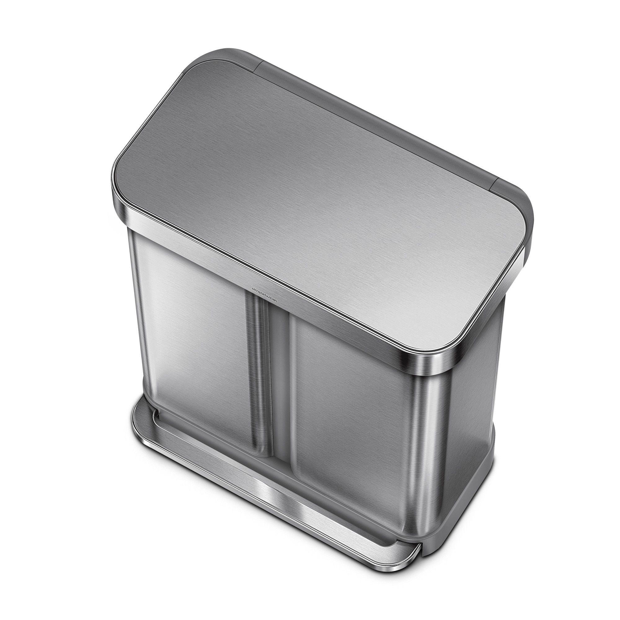 simplehuman™ Dual Compartment Step Can with Liner Pocket, 58L