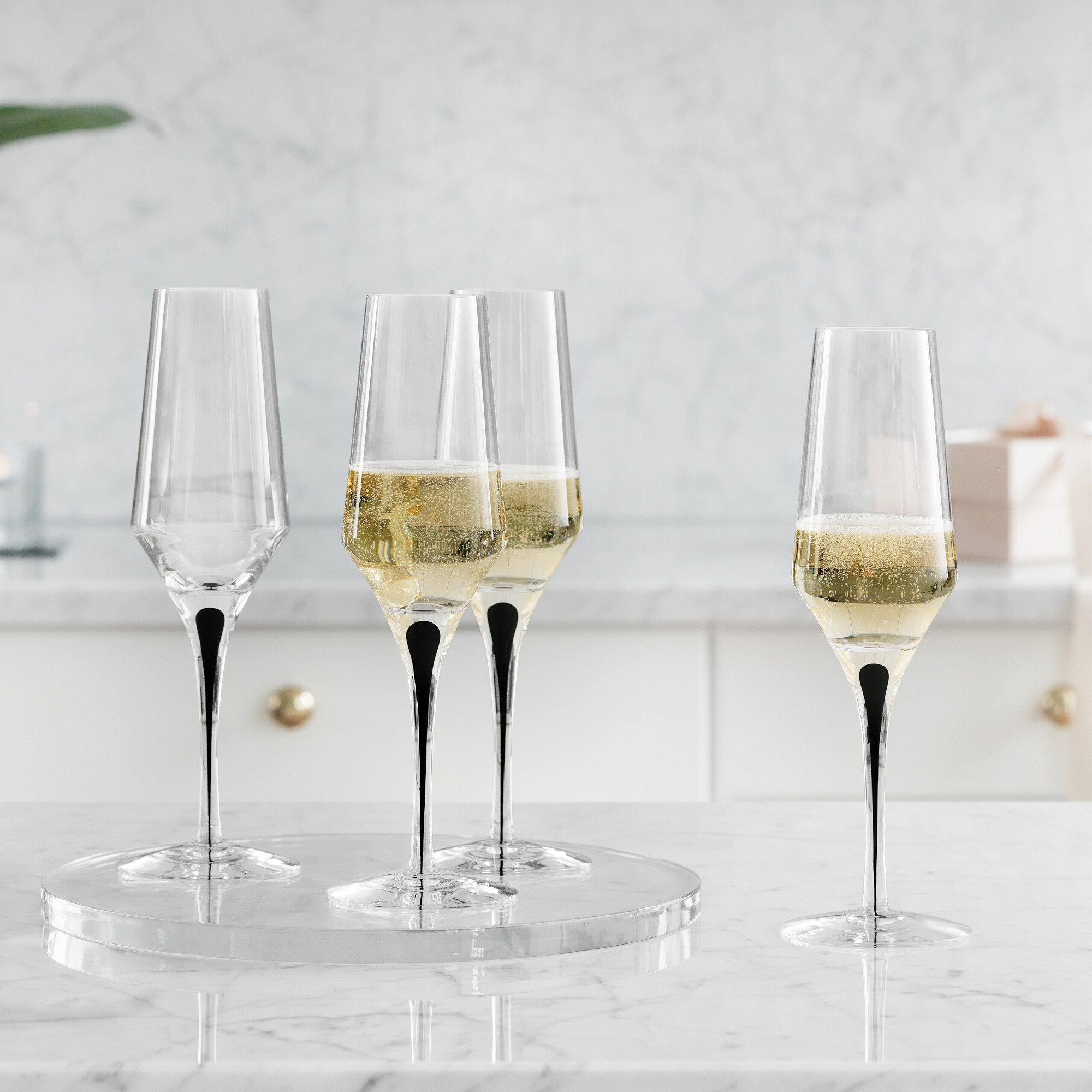 Orrefors Metropol Champagne Glasses, Set of 2