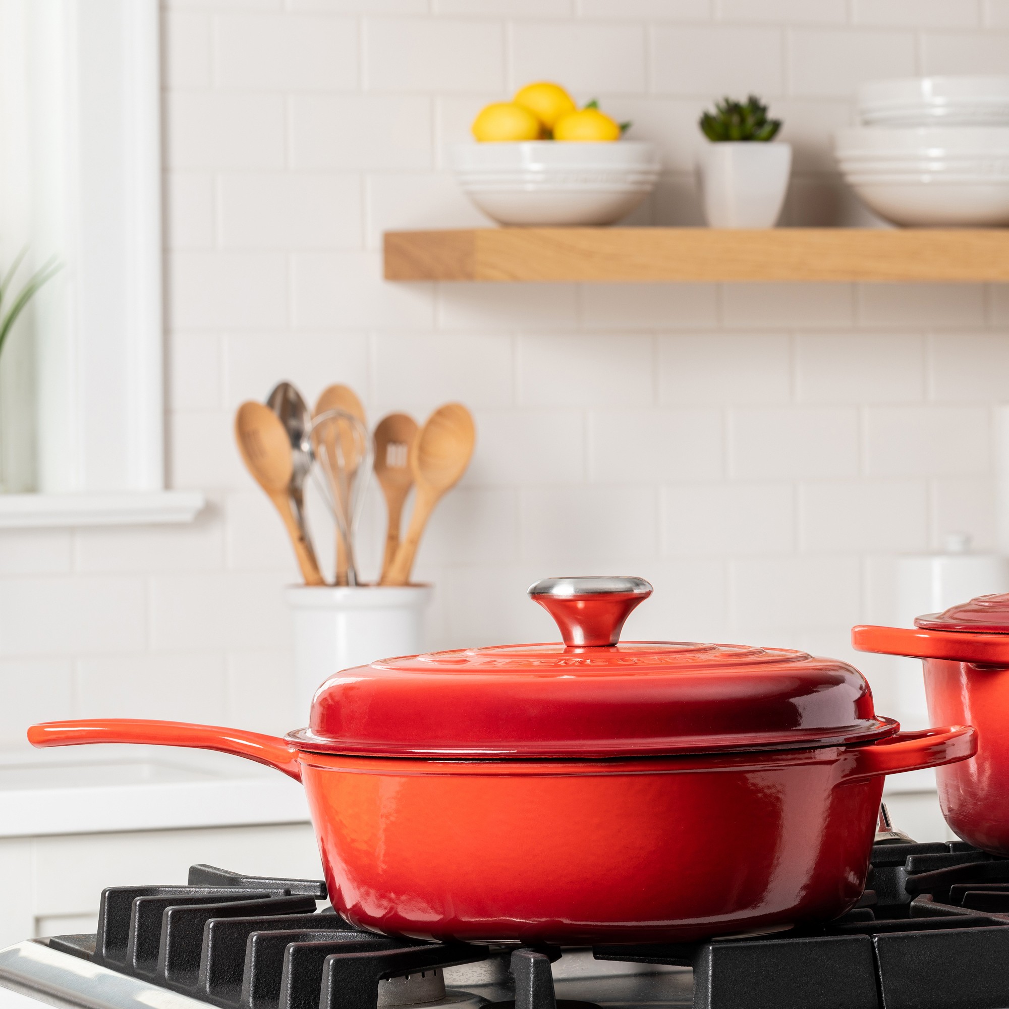 Le Creuset Enameled Cast Iron Cassadou Sauté Pan, 3 3/4-Qt.