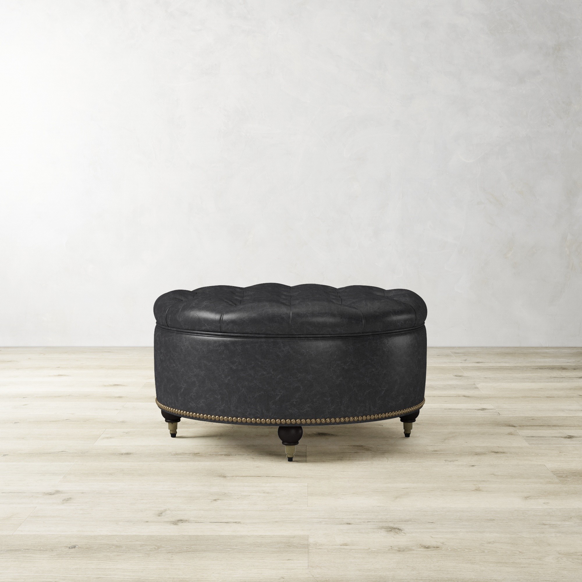 Soho Tufted Round Storage Ottoman (36