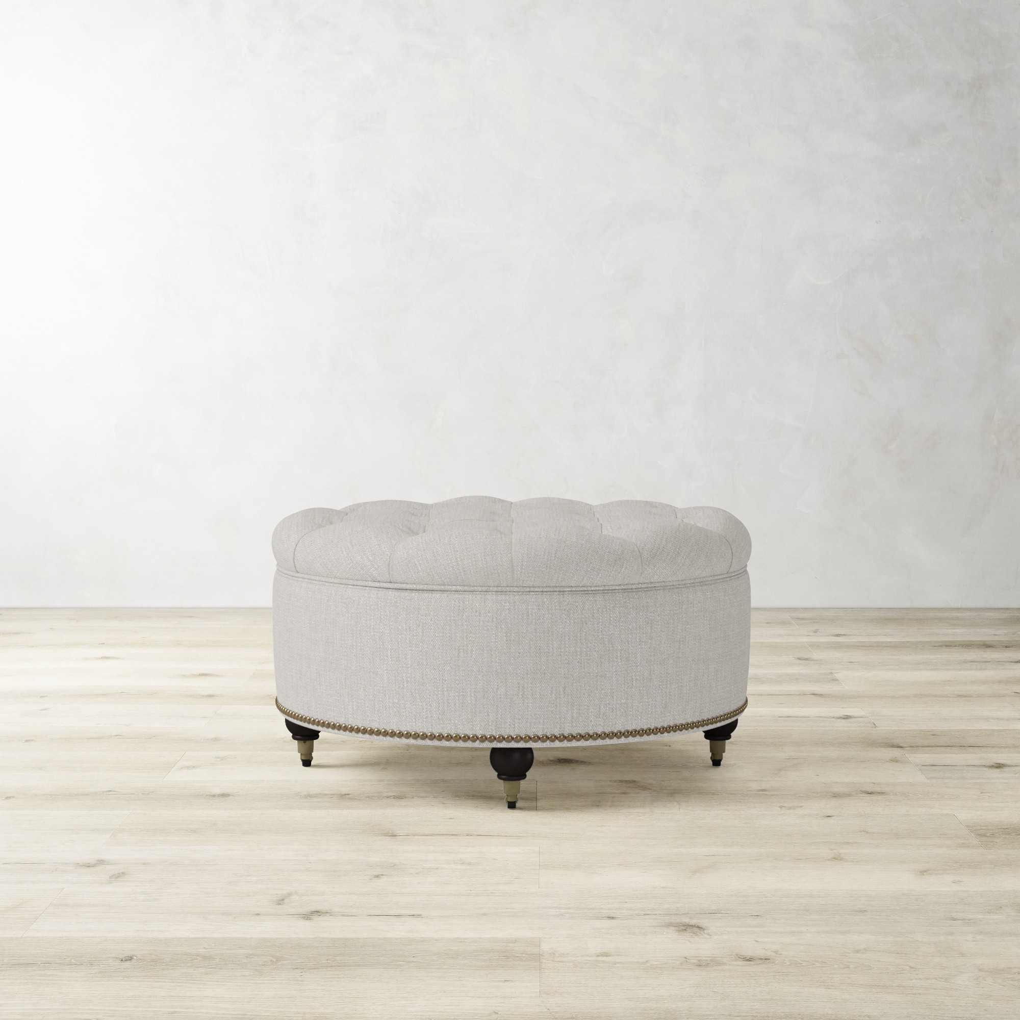 Soho Tufted Round Storage Ottoman (36