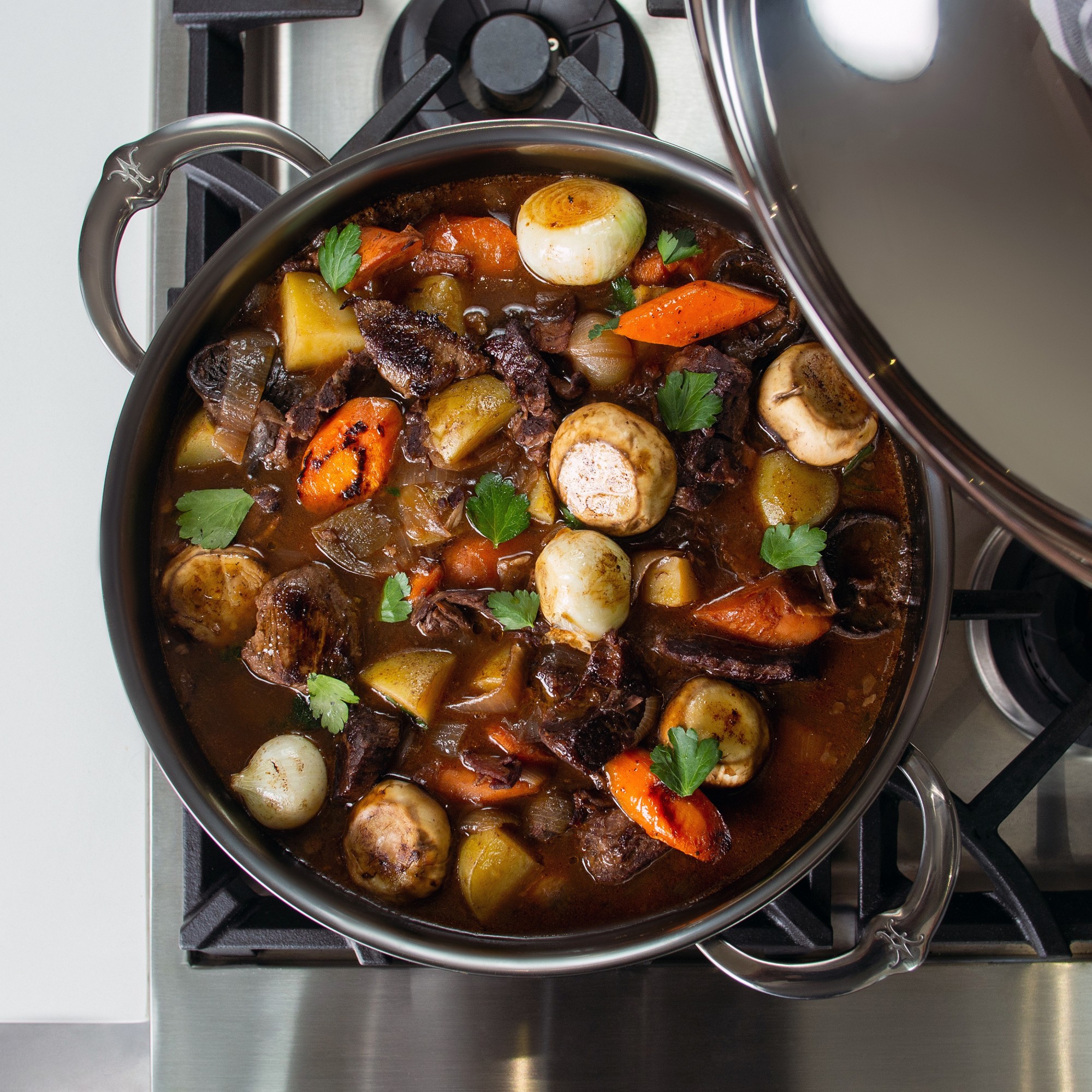 Hestan NanoBond® Titanium Stainless-Steel Dutch Oven with Lid, 5-Qt