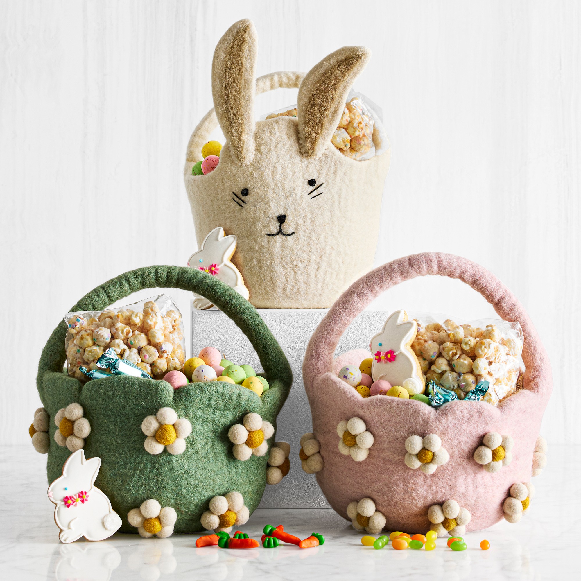 West Elm x Williams Sonoma Green Daisy Easter Basket