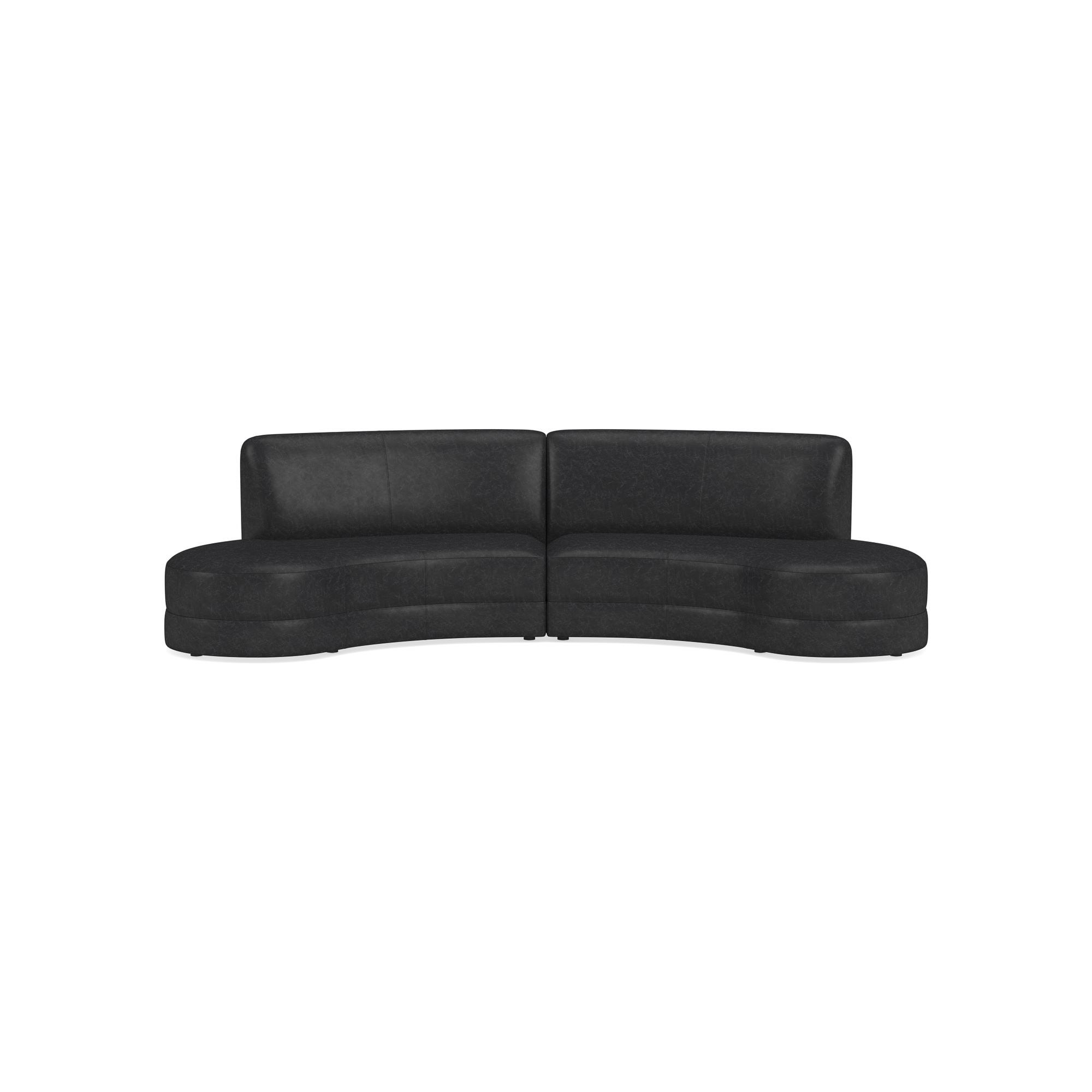 Capri 2-Piece Bumper Armless Sectional (132